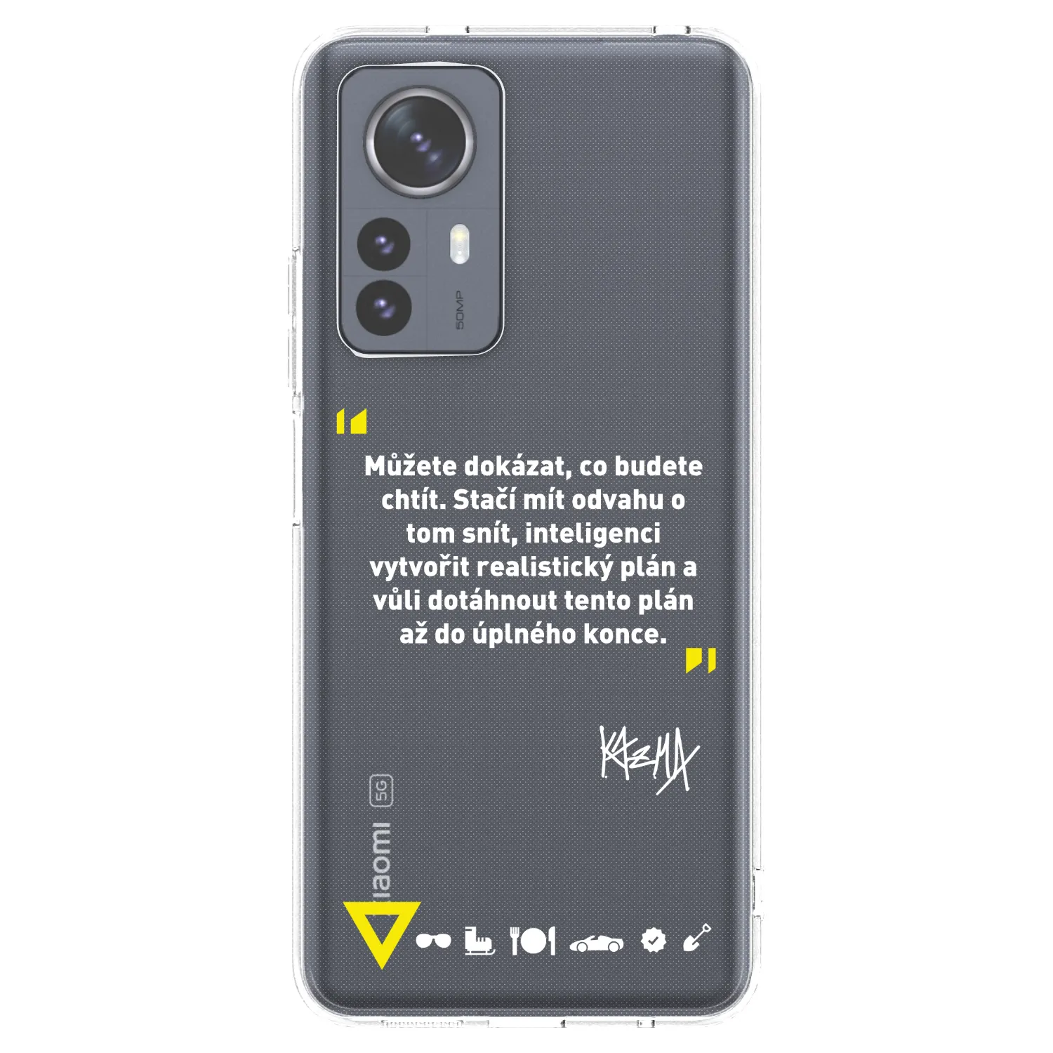 Picasee silikonový průhledný obal pro Xiaomi 12 Pro - Kazma - MŮŽETE DOKÁZAT, CO BUDETE CHTÍT