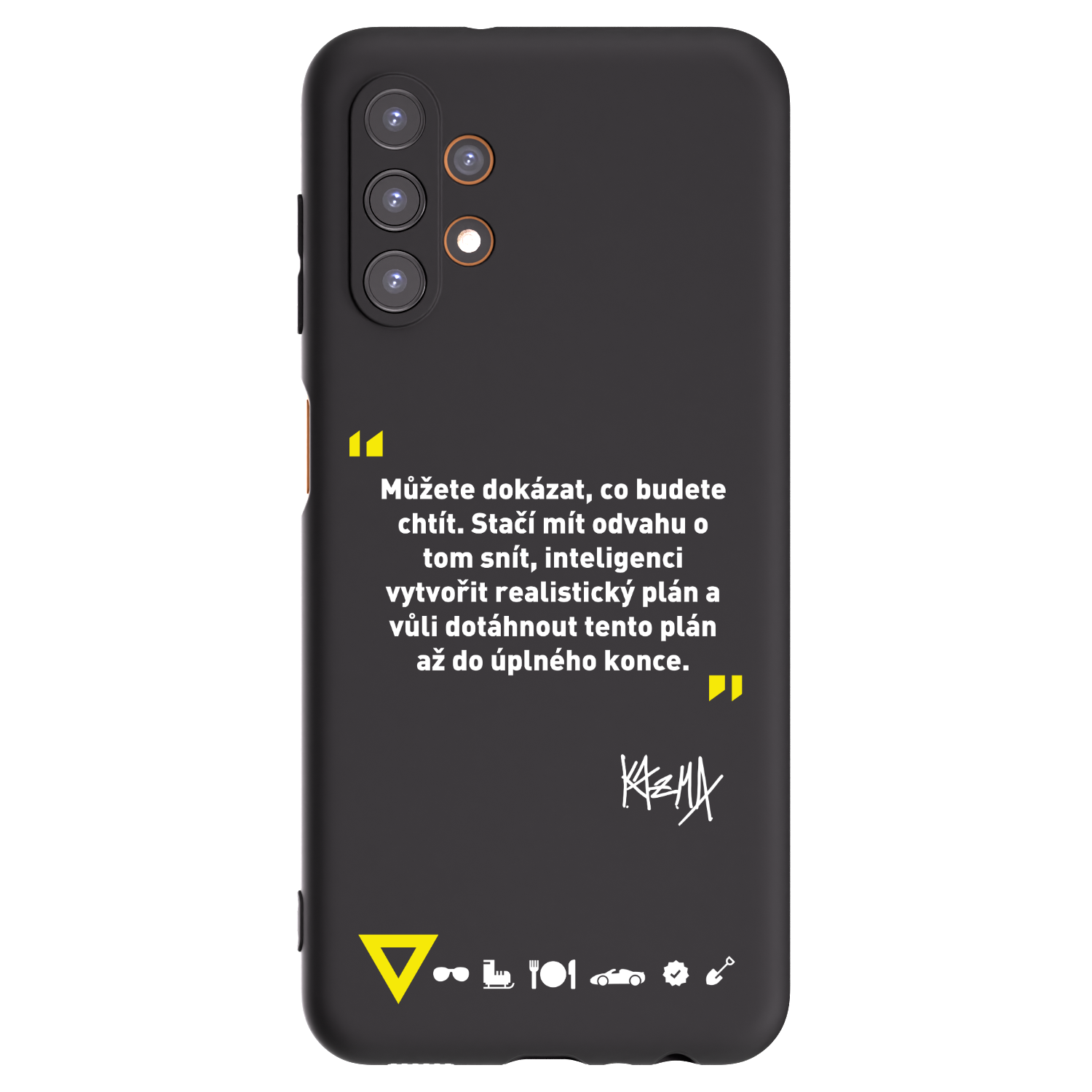 Picasee silikonový černý obal pro Samsung Galaxy A13 4G A135 - Kazma - MŮŽETE DOKÁZAT, CO BUDETE CHTÍT