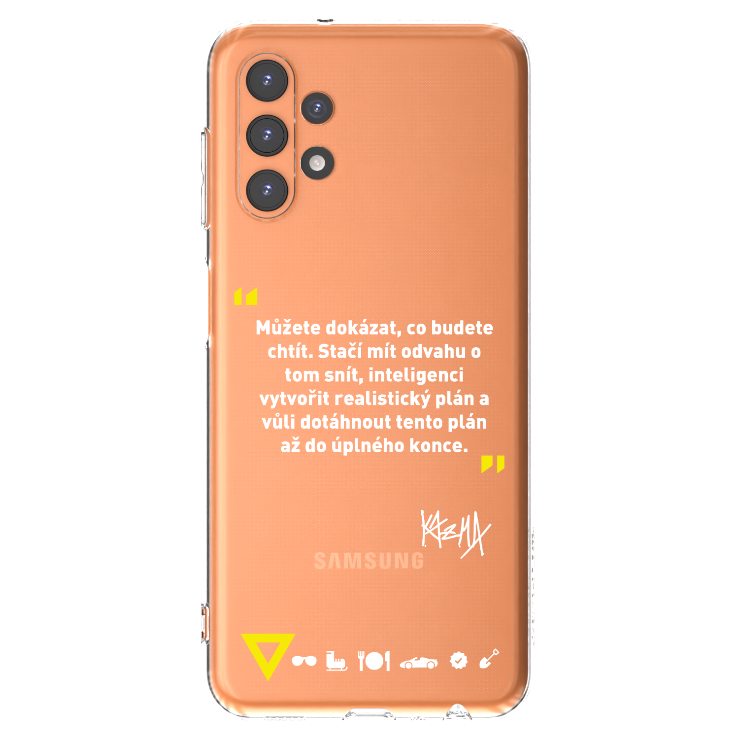 Picasee silikonový průhledný obal pro Samsung Galaxy A13 4G A135 - Kazma - MŮŽETE DOKÁZAT, CO BUDETE CHTÍT