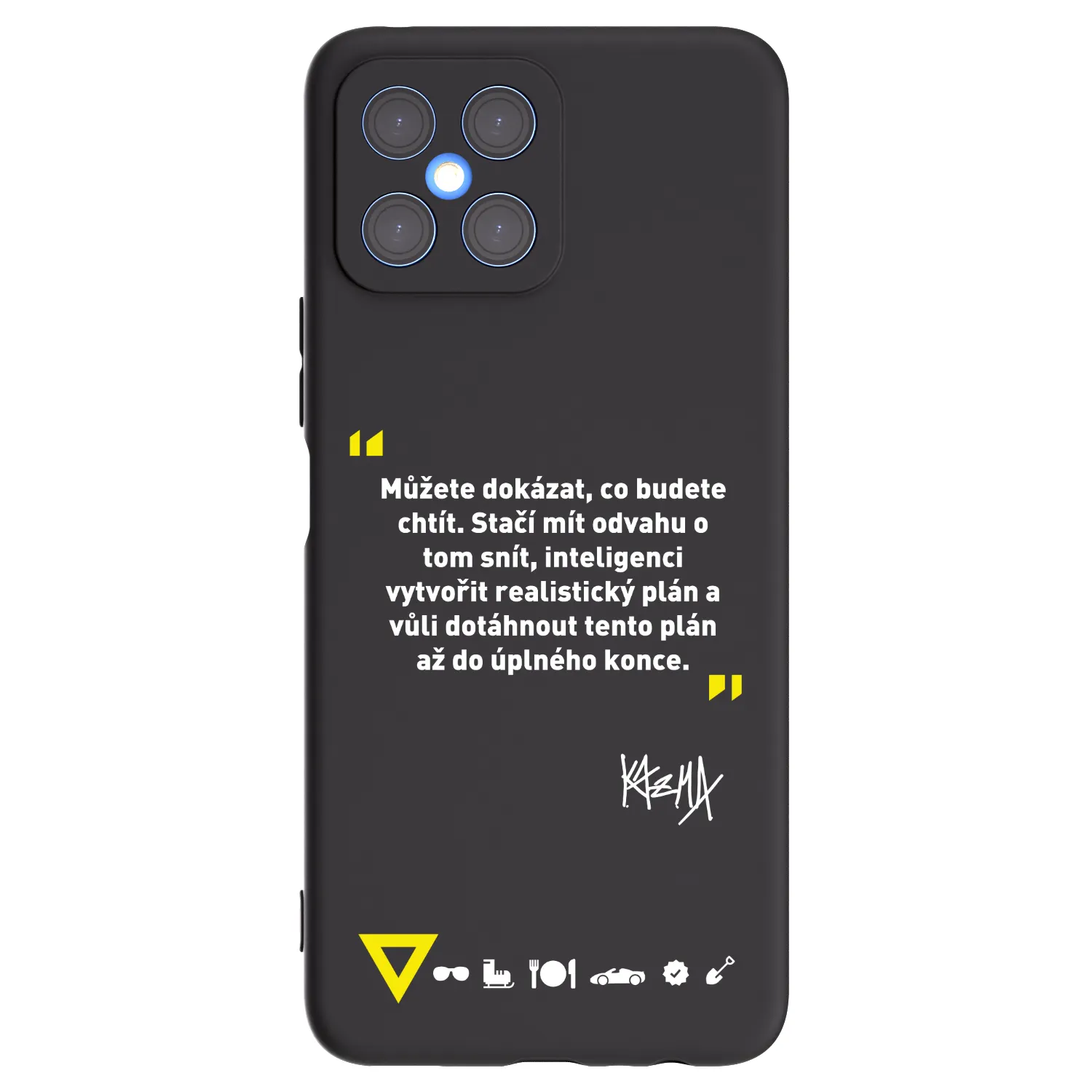 Picasee silikonový černý obal pro Honor X8 4G - Kazma - MŮŽETE DOKÁZAT, CO BUDETE CHTÍT