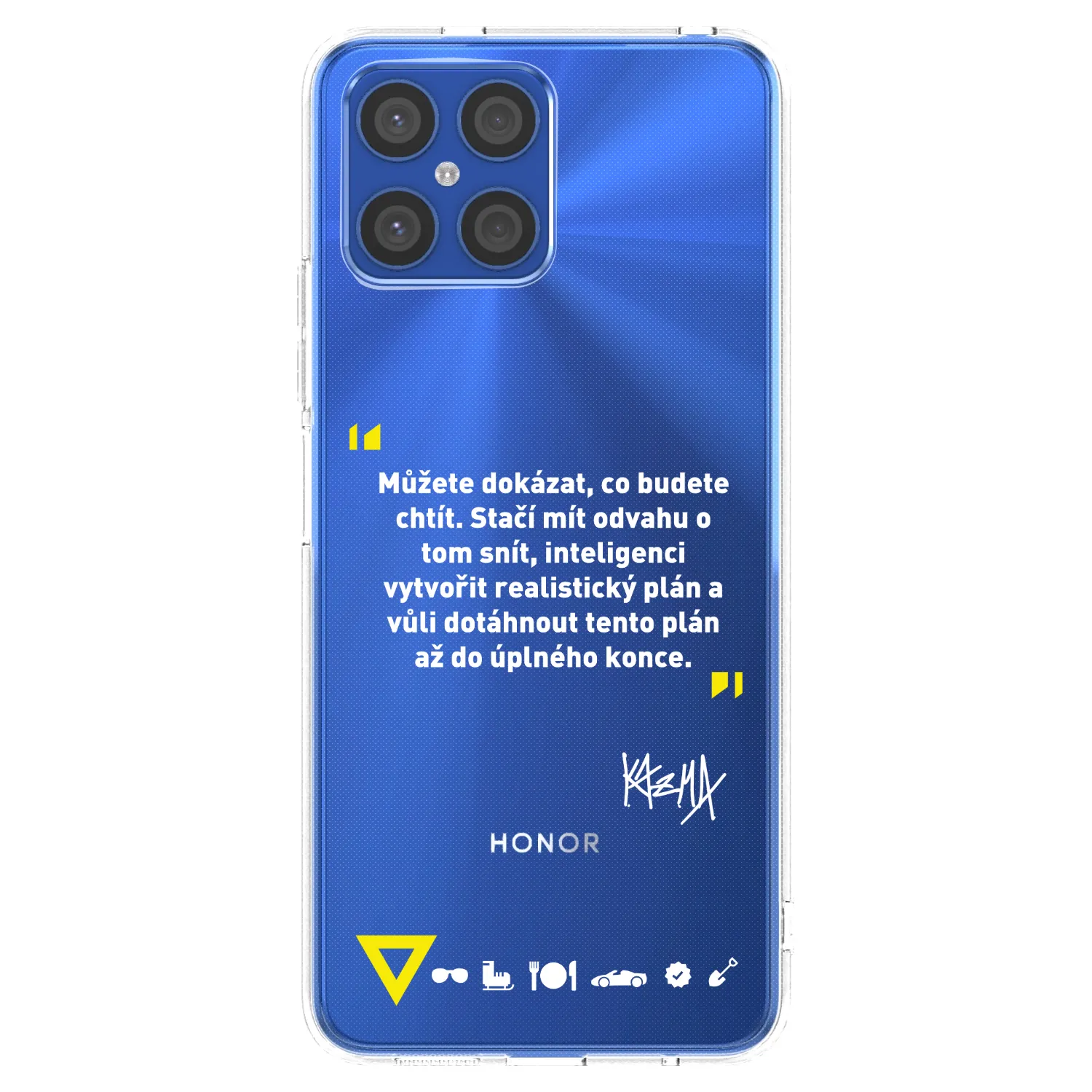 Picasee silikonový průhledný obal pro Honor X8 4G - Kazma - MŮŽETE DOKÁZAT, CO BUDETE CHTÍT