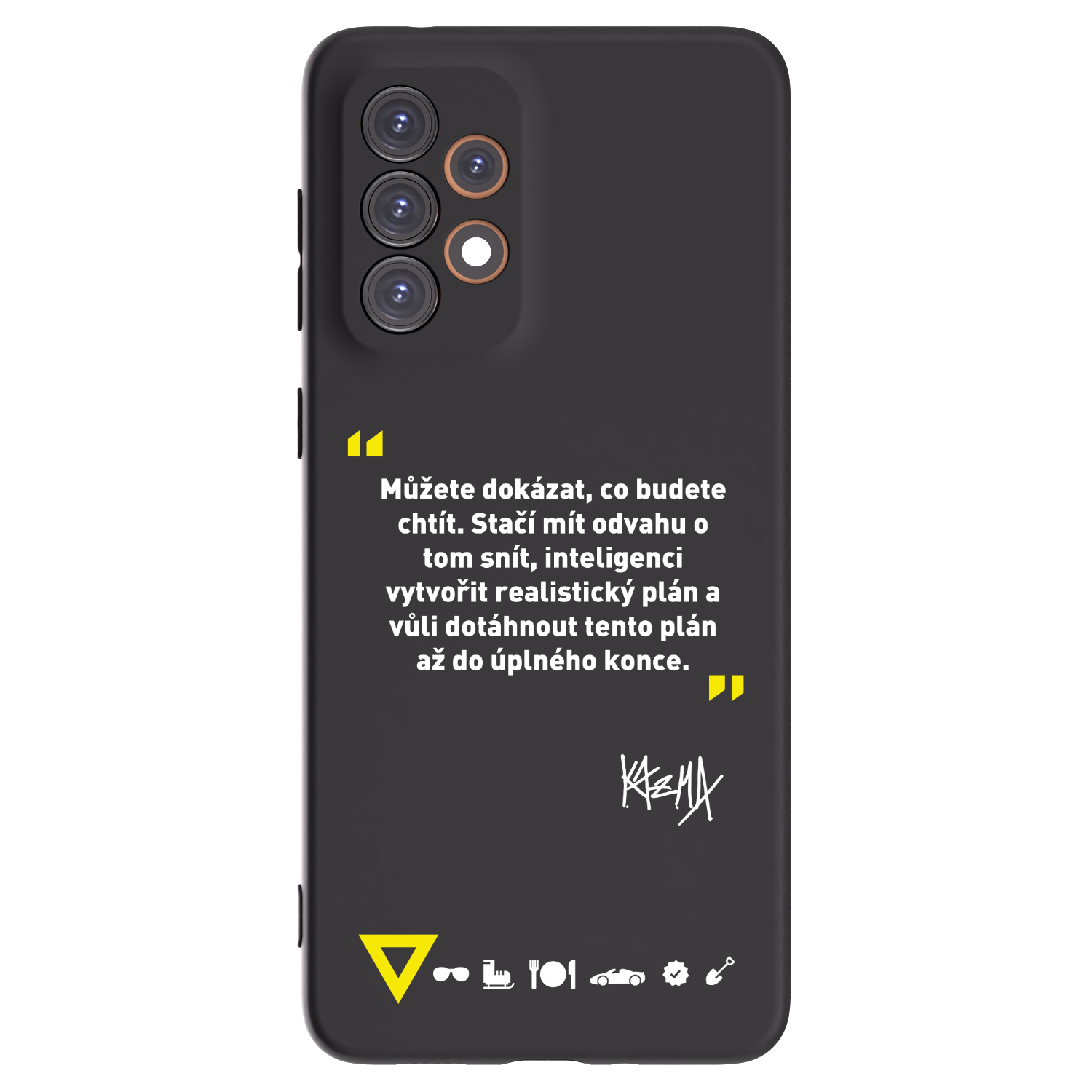 Picasee silikonový černý obal pro Samsung Galaxy A33 5G A336 - Kazma - MŮŽETE DOKÁZAT, CO BUDETE CHTÍT