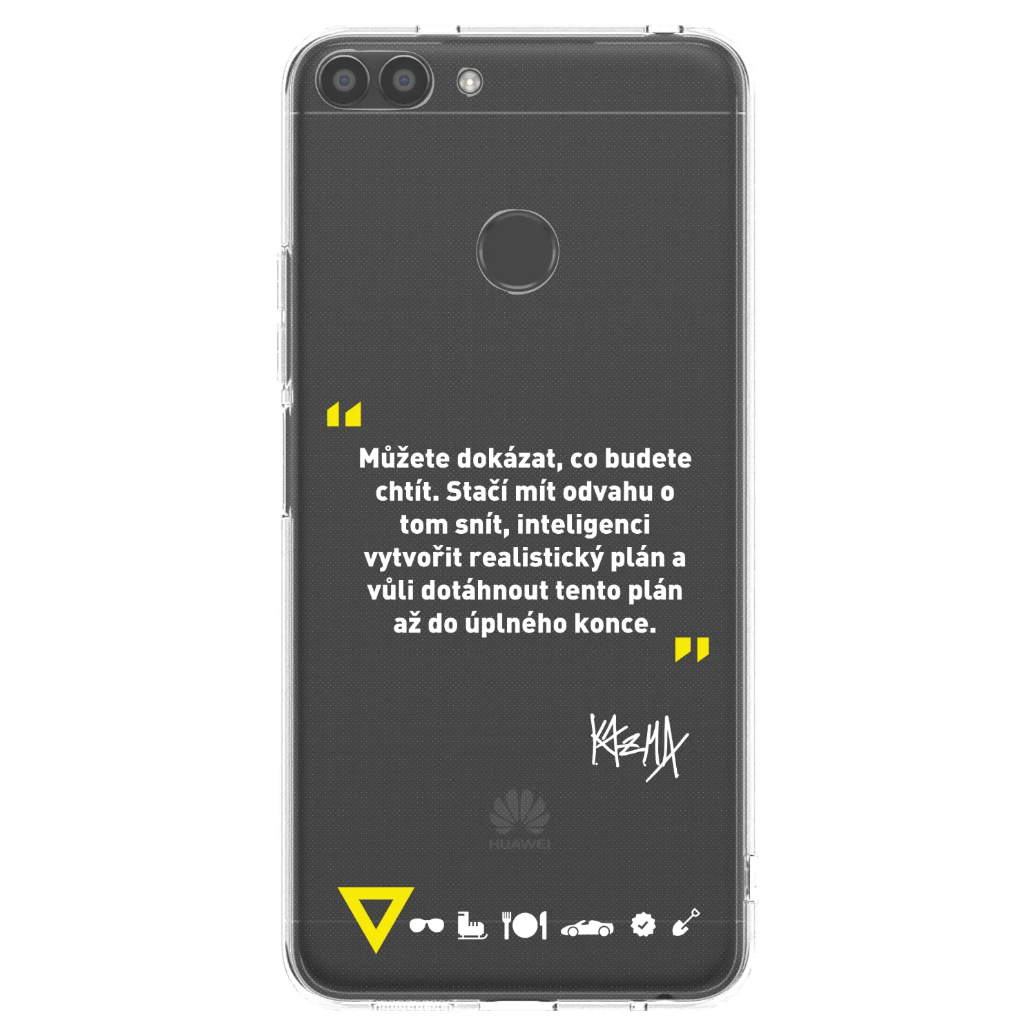 Picasee silikonový průhledný obal pro Huawei P Smart - Kazma - MŮŽETE DOKÁZAT, CO BUDETE CHTÍT