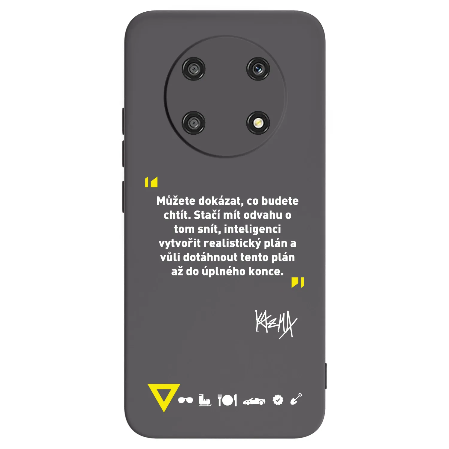 Picasee silikonový černý obal pro Honor Magic4 Lite 5G - Kazma - MŮŽETE DOKÁZAT, CO BUDETE CHTÍT