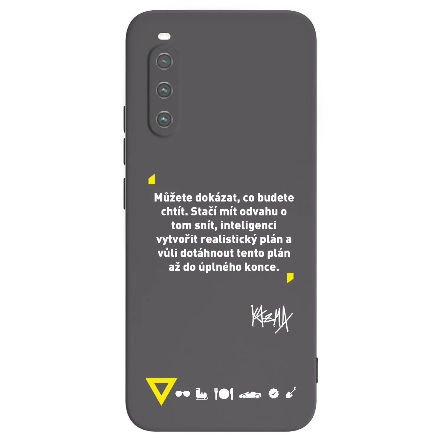 Picasee silikonový černý obal pro Sony Xperia 10 IV 5G - Kazma - MŮŽETE DOKÁZAT, CO BUDETE CHTÍT