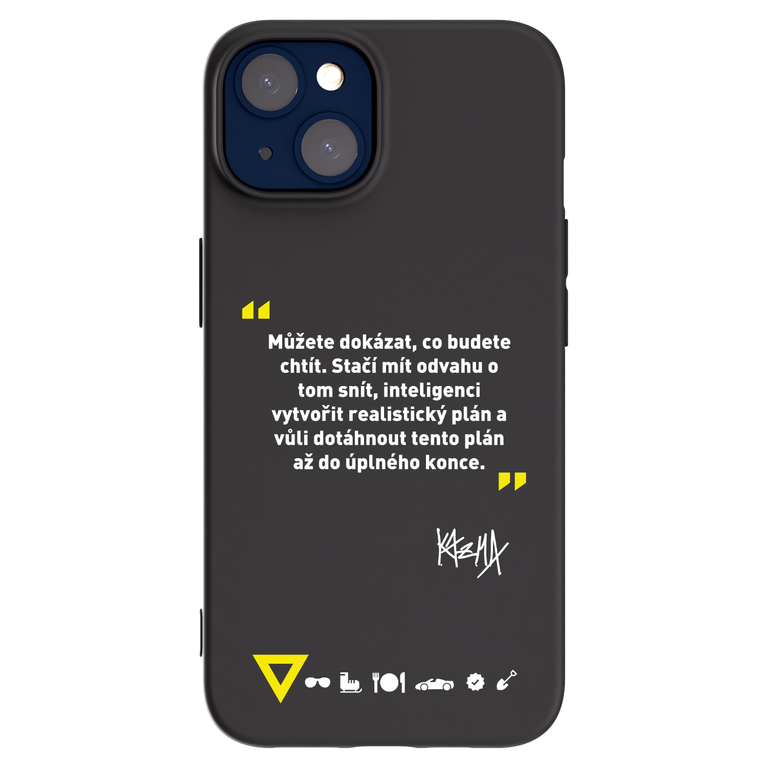 Picasee silikonový černý obal pro Apple iPhone 14 - Kazma - MŮŽETE DOKÁZAT, CO BUDETE CHTÍT