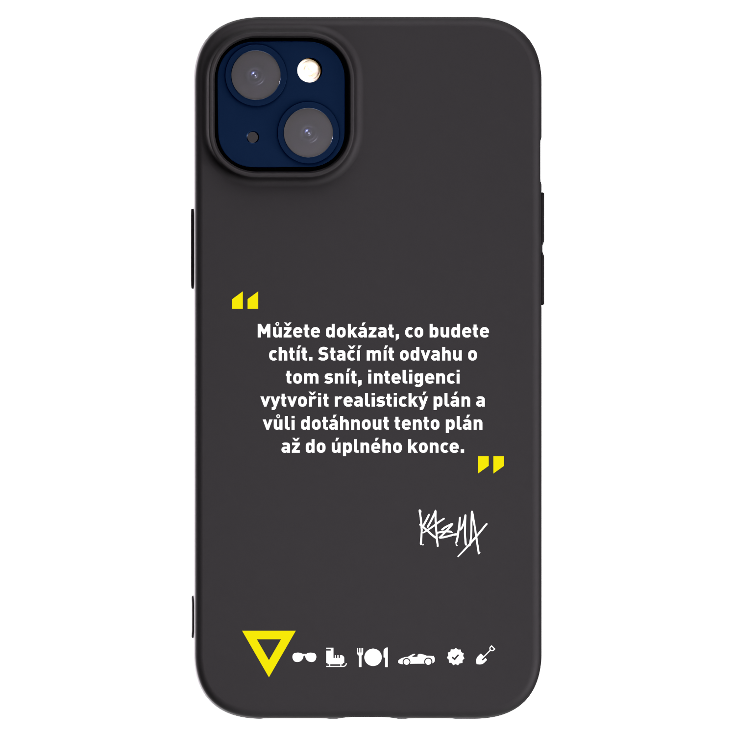 Picasee silikonový černý obal pro Apple iPhone 14 Plus - Kazma - MŮŽETE DOKÁZAT, CO BUDETE CHTÍT