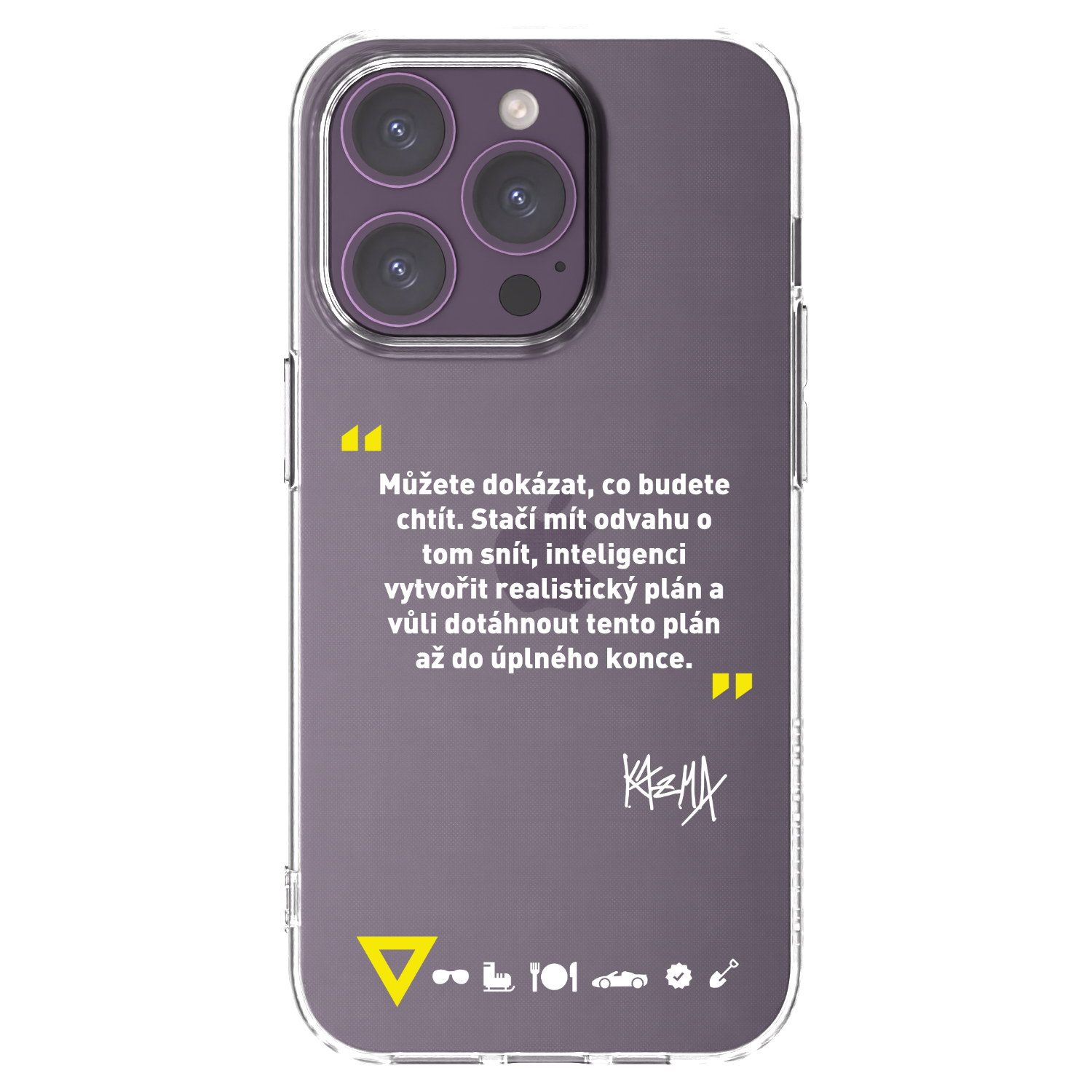 Picasee silikonový průhledný obal pro Apple iPhone 14 Pro - Kazma - MŮŽETE DOKÁZAT, CO BUDETE CHTÍT