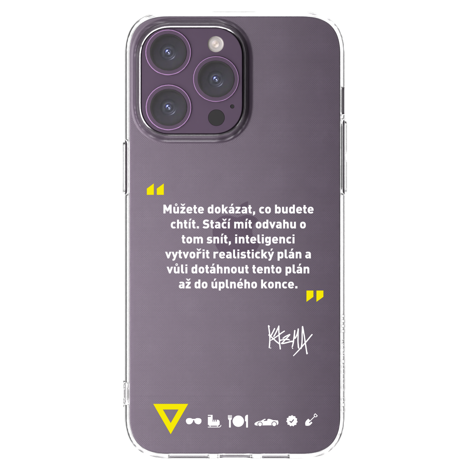 Picasee silikonový průhledný obal pro Apple iPhone 14 Pro Max - Kazma - MŮŽETE DOKÁZAT, CO BUDETE CHTÍT