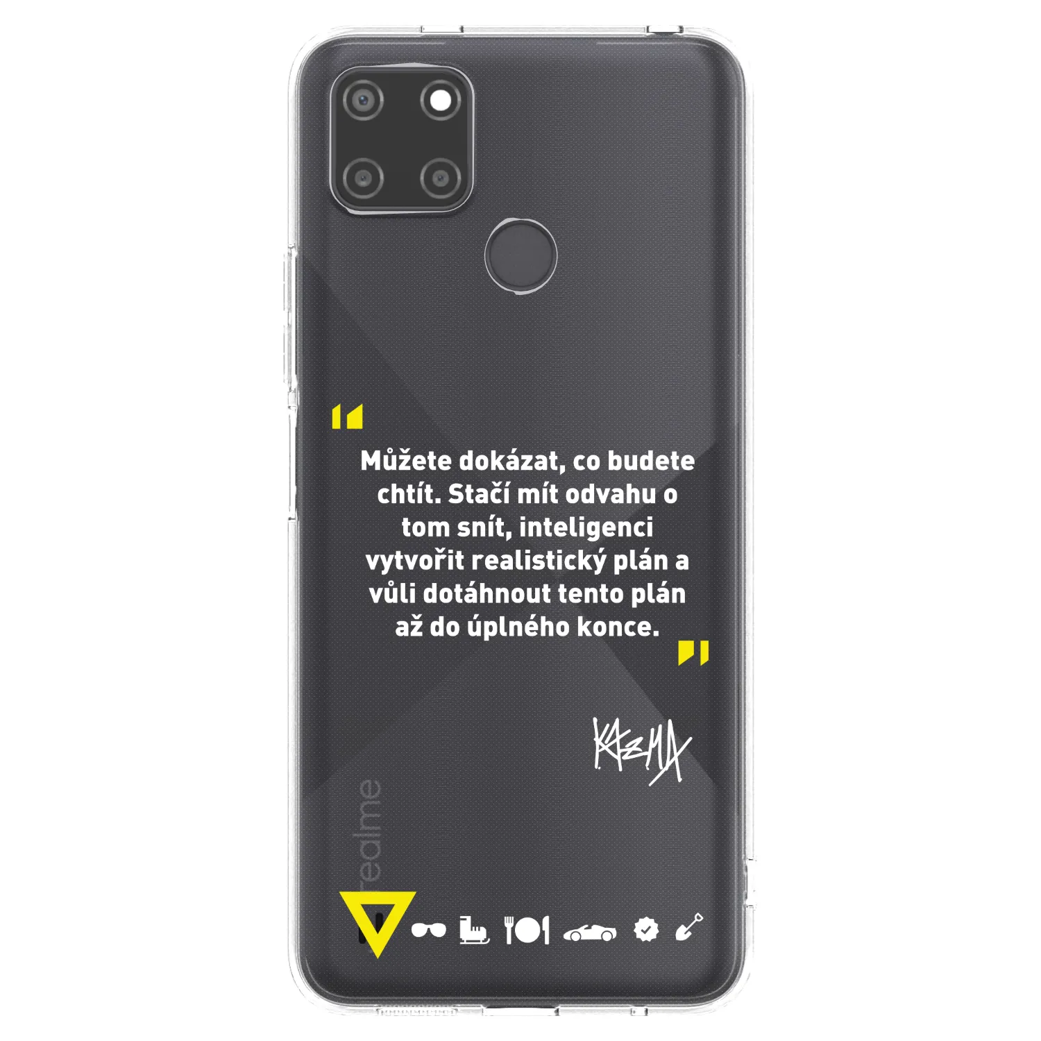 Picasee silikonový průhledný obal pro Realme C21Y - Kazma - MŮŽETE DOKÁZAT, CO BUDETE CHTÍT