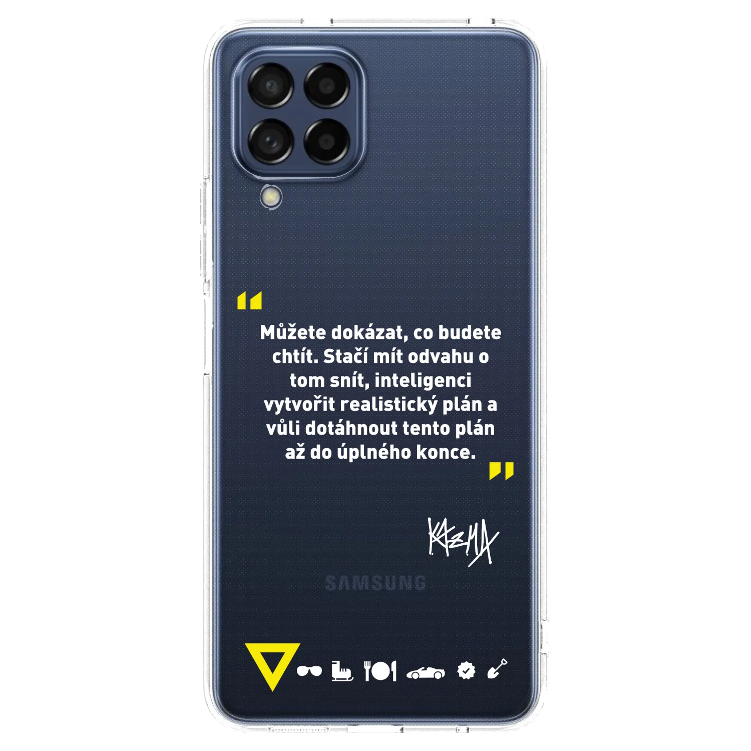 Picasee silikonový průhledný obal pro Samsung Galaxy M53 5G - Kazma - MŮŽETE DOKÁZAT, CO BUDETE CHTÍT