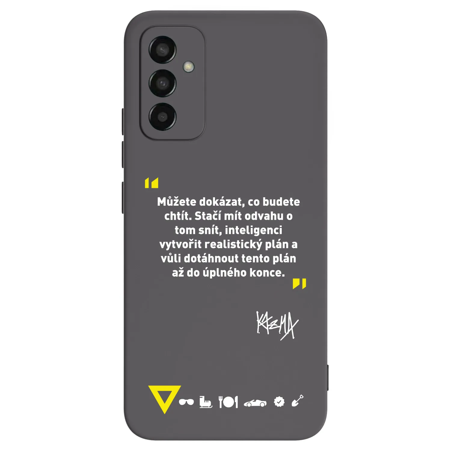 Picasee silikonový černý obal pro Samsung Galaxy M13 M135F - Kazma - MŮŽETE DOKÁZAT, CO BUDETE CHTÍT