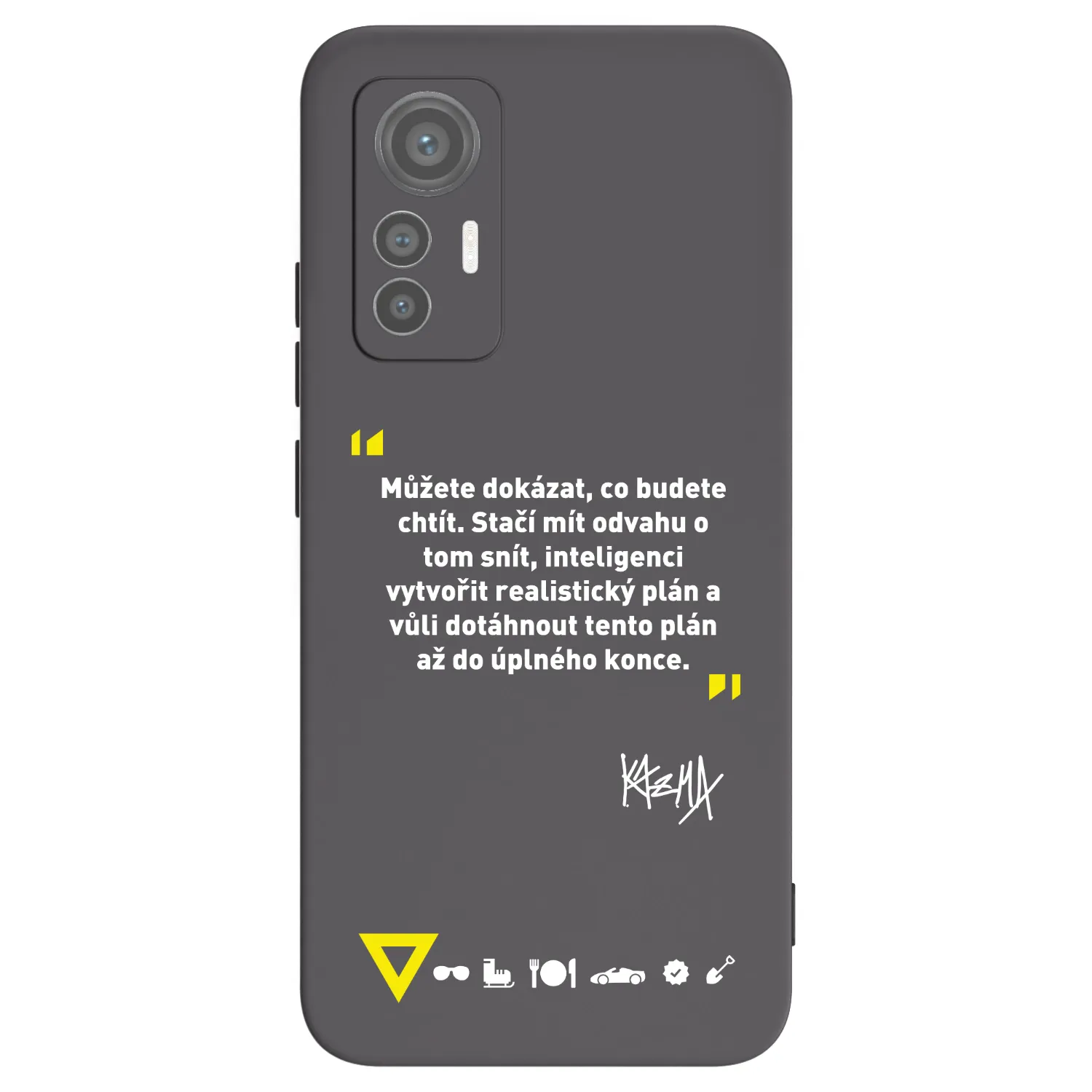 Picasee silikonový černý obal pro Xiaomi 12 Lite - Kazma - MŮŽETE DOKÁZAT, CO BUDETE CHTÍT