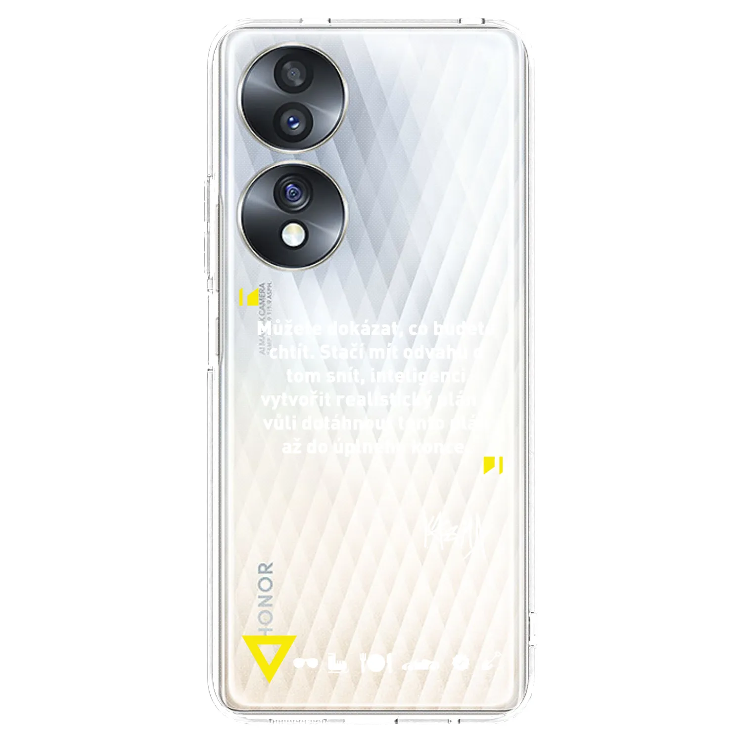 Picasee silikonový průhledný obal pro Honor 70 - Kazma - MŮŽETE DOKÁZAT, CO BUDETE CHTÍT