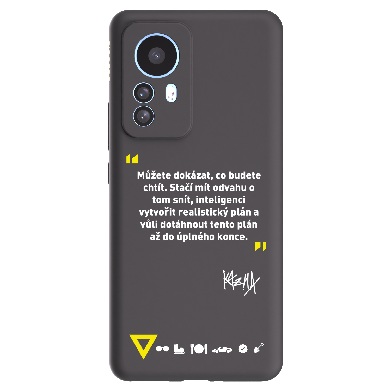 Picasee silikonový černý obal pro Xiaomi 12T Pro - Kazma - MŮŽETE DOKÁZAT, CO BUDETE CHTÍT