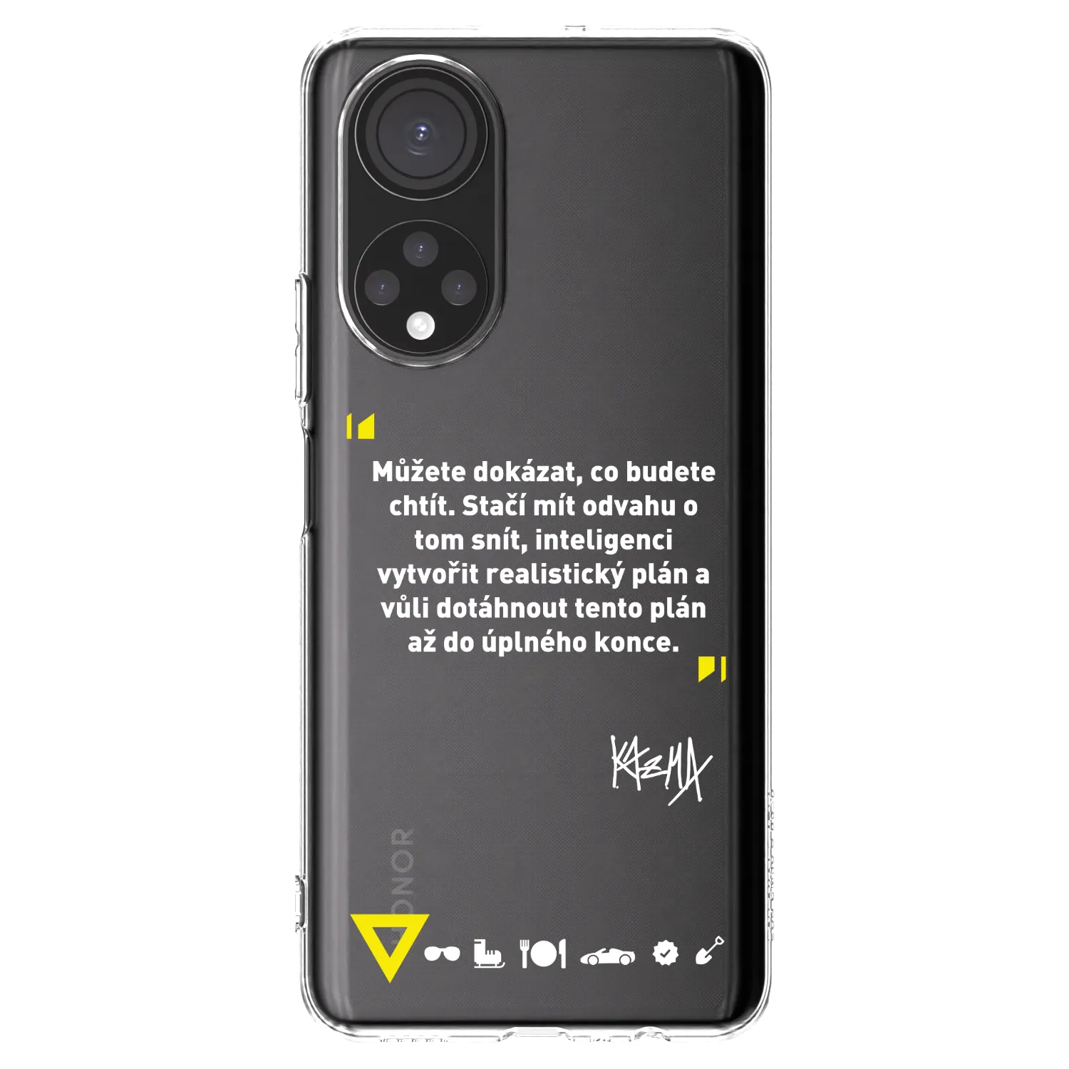 Picasee silikonový průhledný obal pro Honor X7 - Kazma - MŮŽETE DOKÁZAT, CO BUDETE CHTÍT