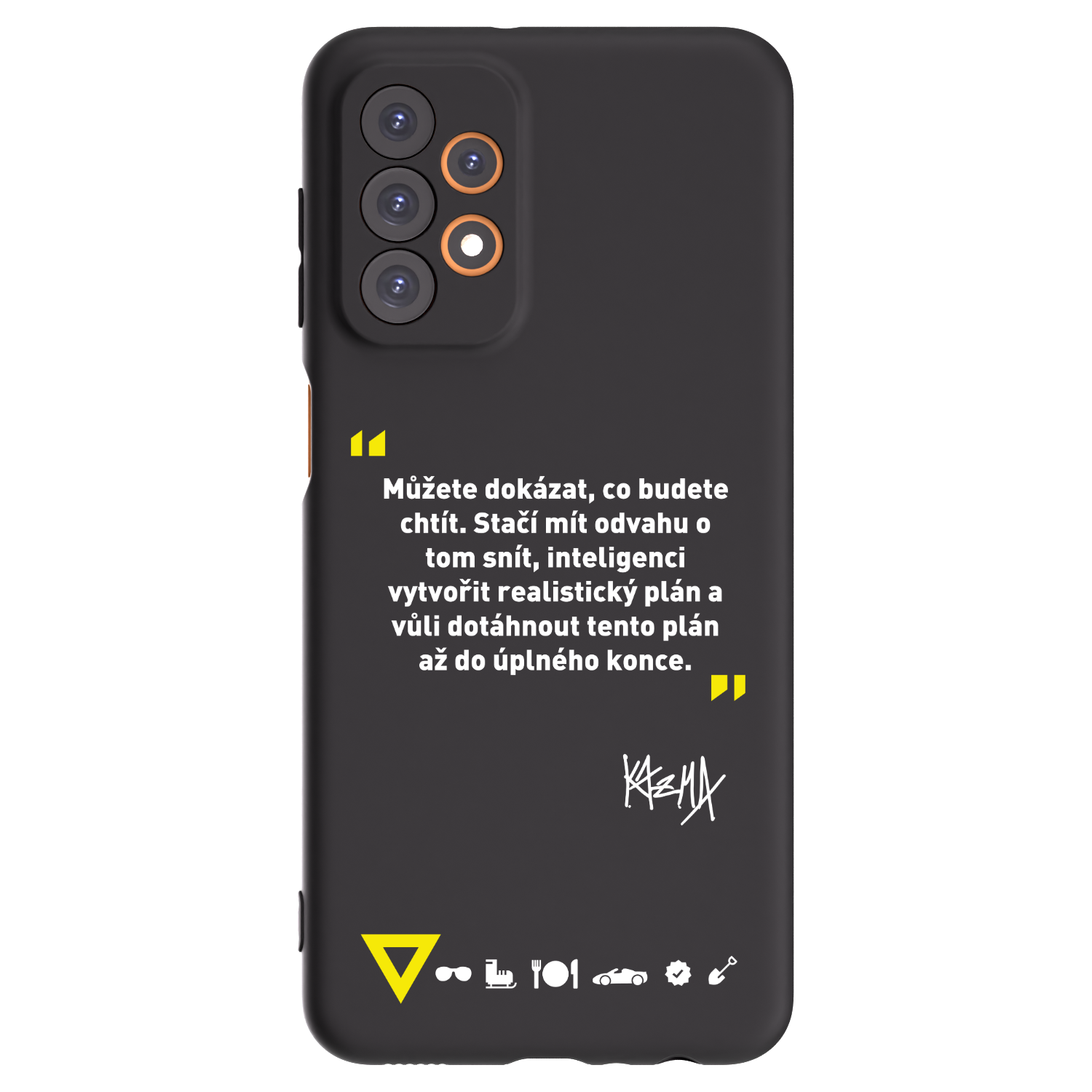 Picasee silikonový černý obal pro Samsung Galaxy A23 A236B 5G - Kazma - MŮŽETE DOKÁZAT, CO BUDETE CHTÍT