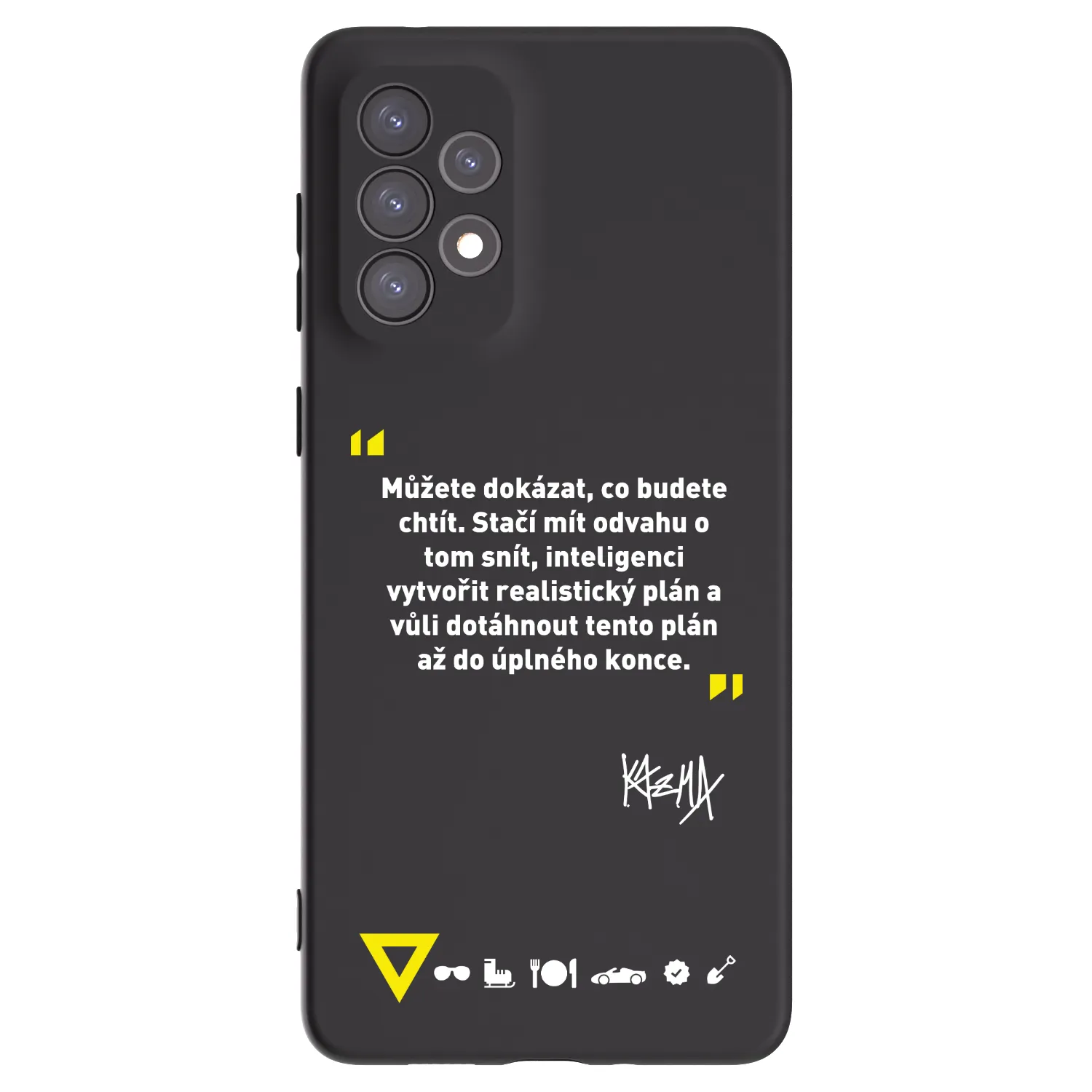 Picasee silikonový černý obal pro Samsung Galaxy A73 5G - Kazma - MŮŽETE DOKÁZAT, CO BUDETE CHTÍT