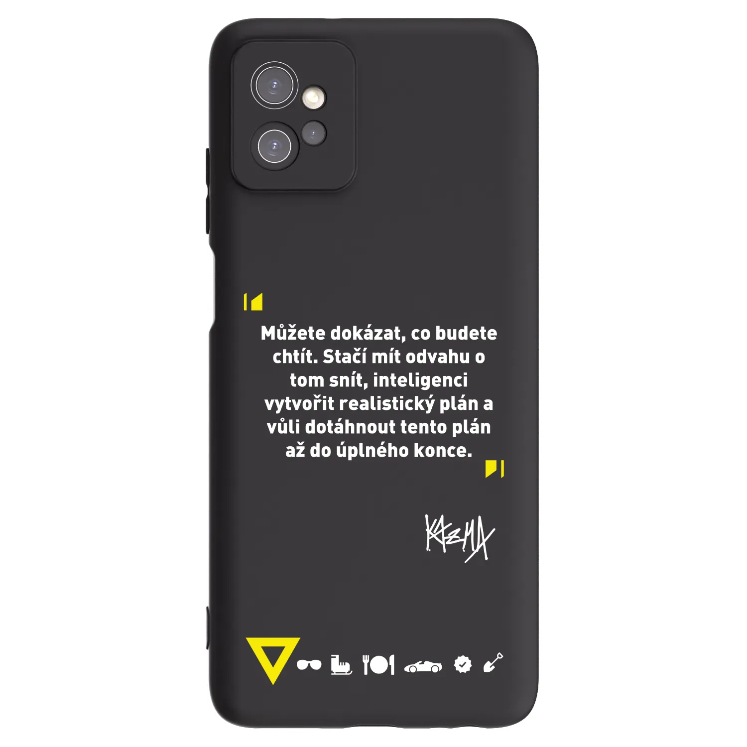 Picasee silikonový černý obal pro Motorola Moto G32 - Kazma - MŮŽETE DOKÁZAT, CO BUDETE CHTÍT