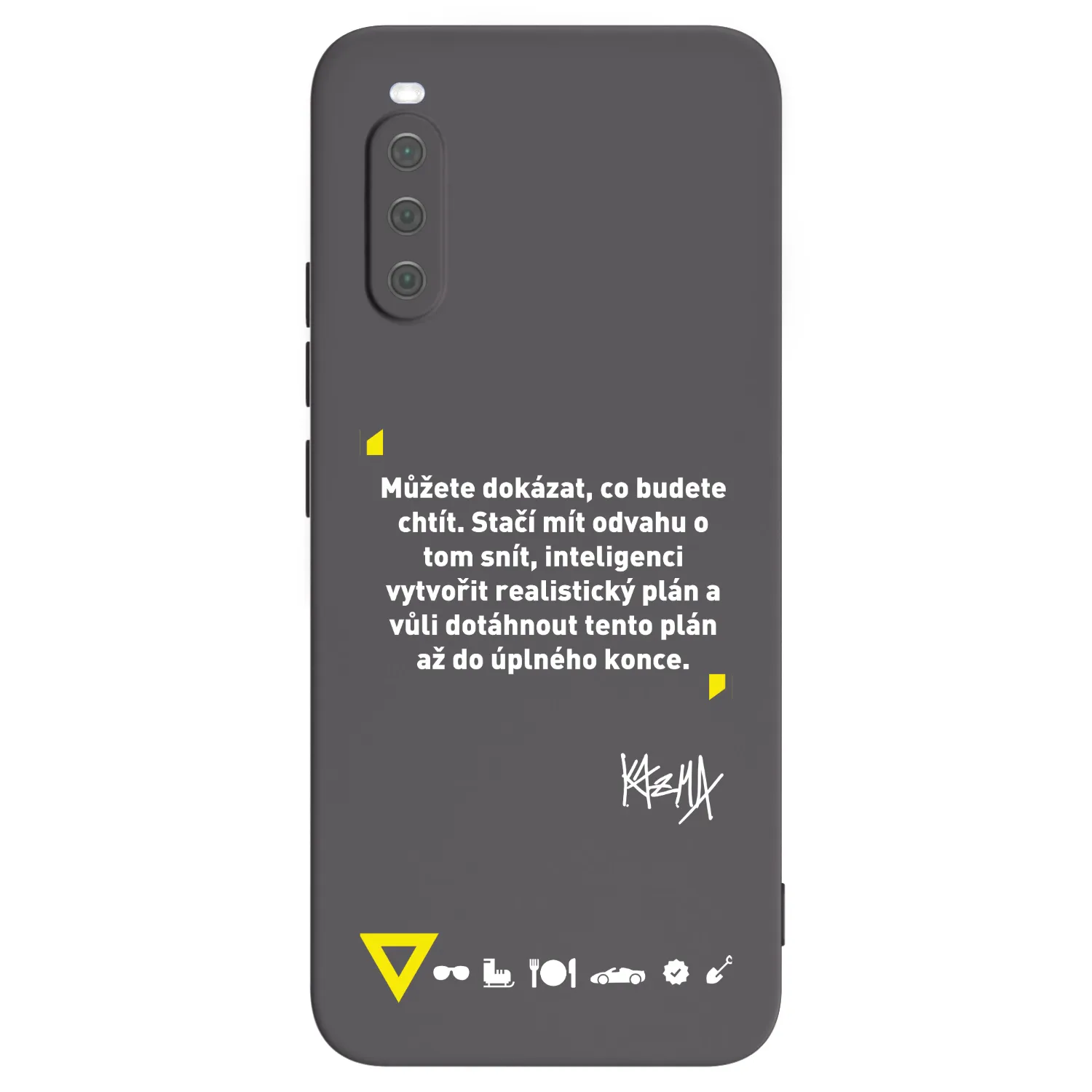 Picasee silikonový černý obal pro Sony Xperia 10 III - Kazma - MŮŽETE DOKÁZAT, CO BUDETE CHTÍT