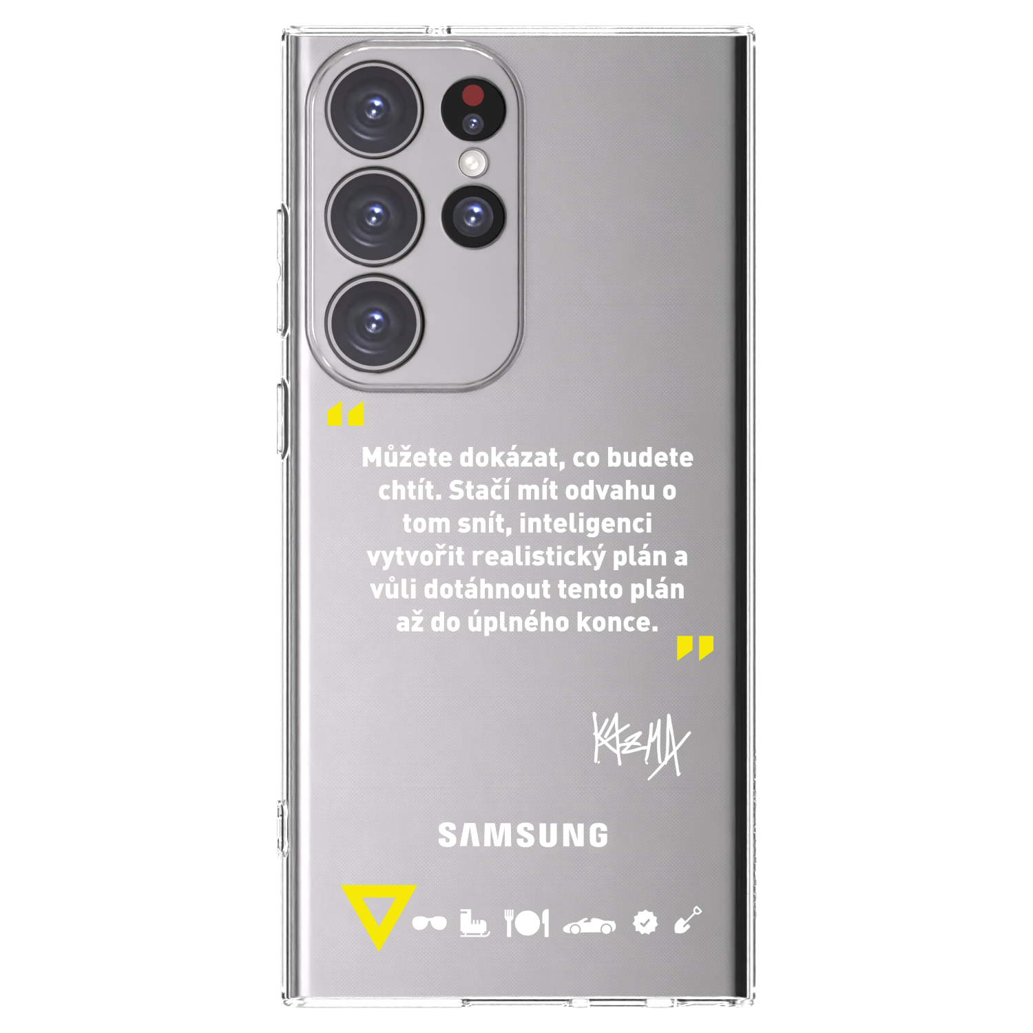 Picasee silikonový průhledný obal pro Samsung Galaxy S23 Ultra 5G - Kazma - MŮŽETE DOKÁZAT, CO BUDETE CHTÍT