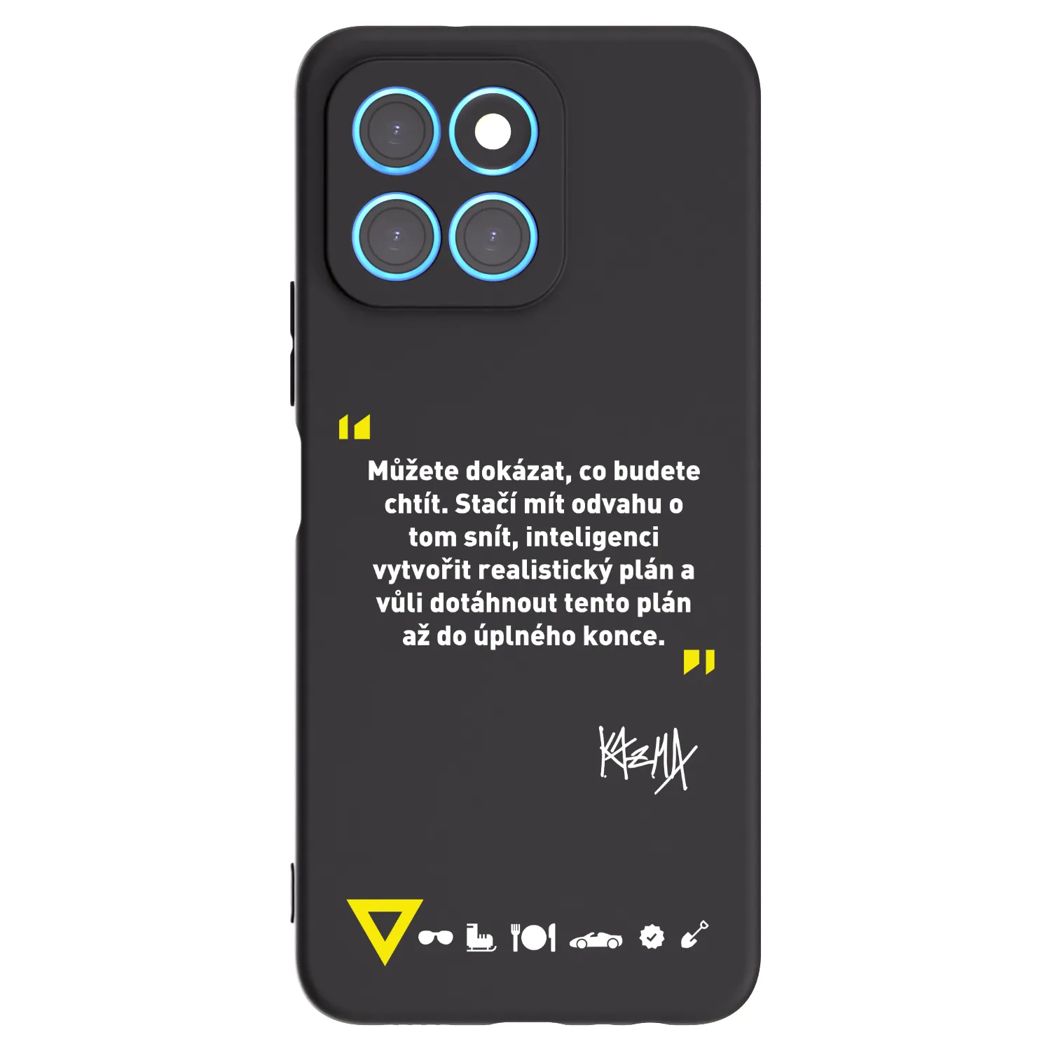 Picasee silikonový černý obal pro Honor X8 5G - Kazma - MŮŽETE DOKÁZAT, CO BUDETE CHTÍT