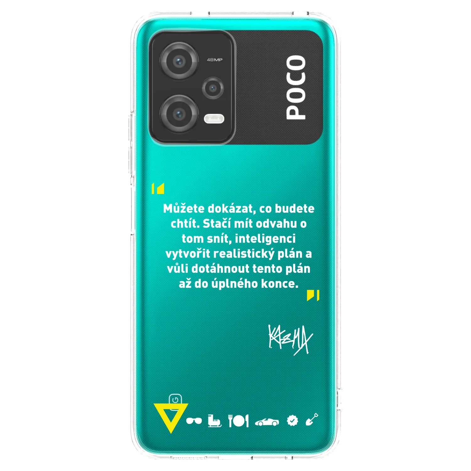 Picasee silikonový průhledný obal pro Xiaomi Poco X5 - Kazma - MŮŽETE DOKÁZAT, CO BUDETE CHTÍT