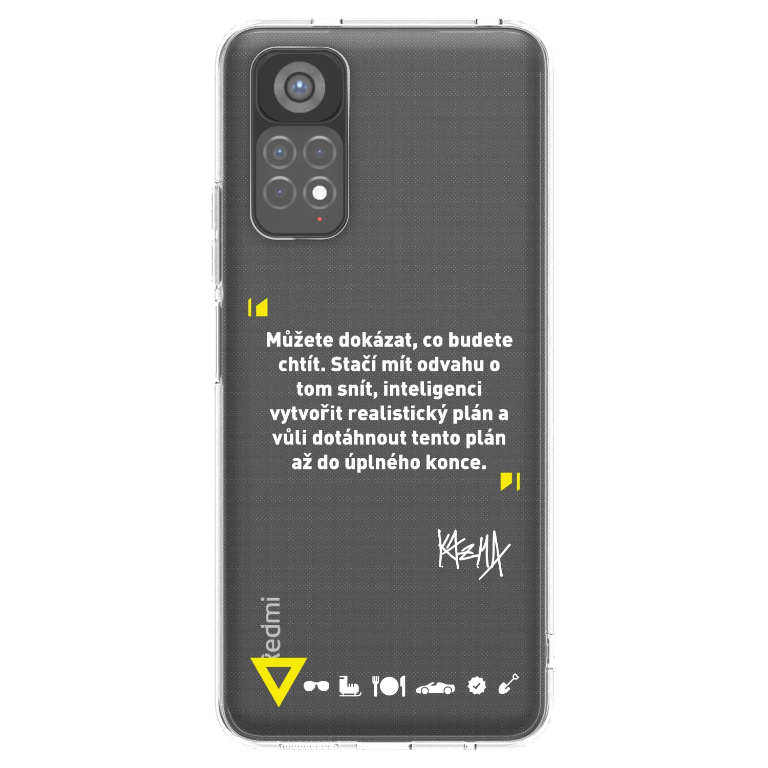Picasee silikonový průhledný obal pro Xiaomi Redmi Note 11S 5G - Kazma - MŮŽETE DOKÁZAT, CO BUDETE CHTÍT