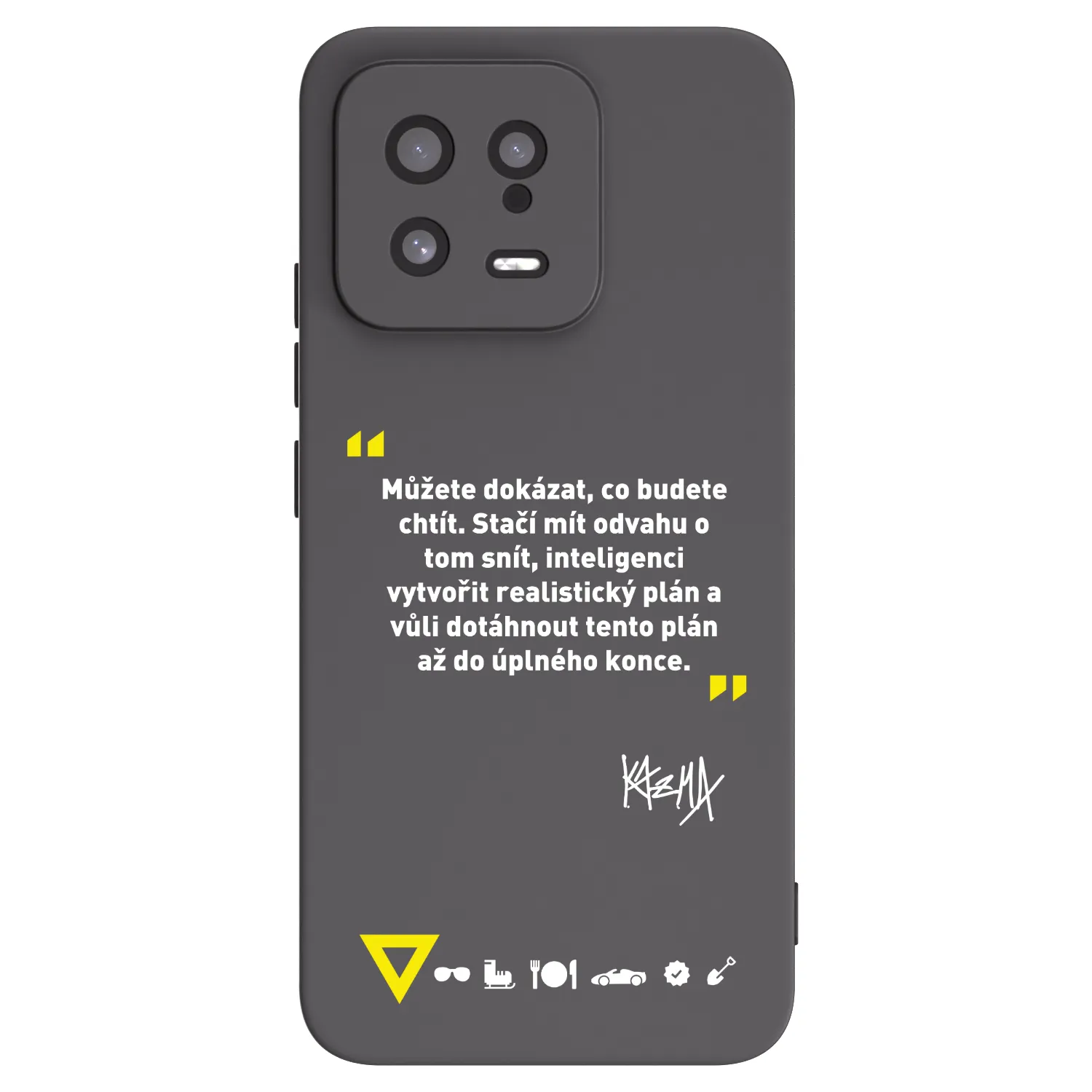 Picasee silikonový černý obal pro Xiaomi 13 - Kazma - MŮŽETE DOKÁZAT, CO BUDETE CHTÍT