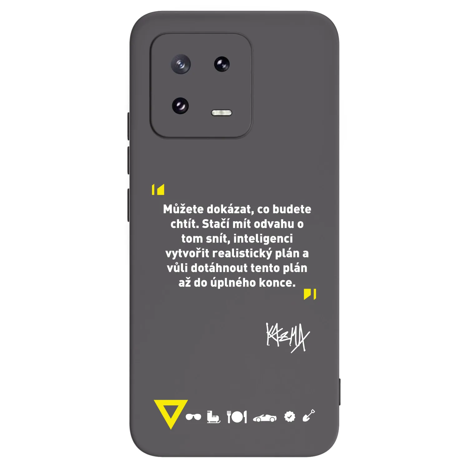 Picasee silikonový černý obal pro Xiaomi 13 Pro - Kazma - MŮŽETE DOKÁZAT, CO BUDETE CHTÍT
