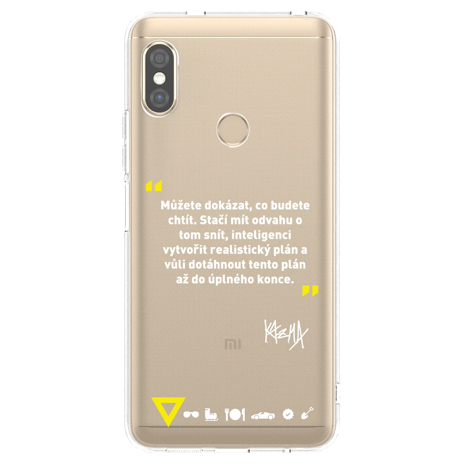 Picasee silikonový průhledný obal pro Xiaomi Redmi Note 5 Global - Kazma - MŮŽETE DOKÁZAT, CO BUDETE CHTÍT