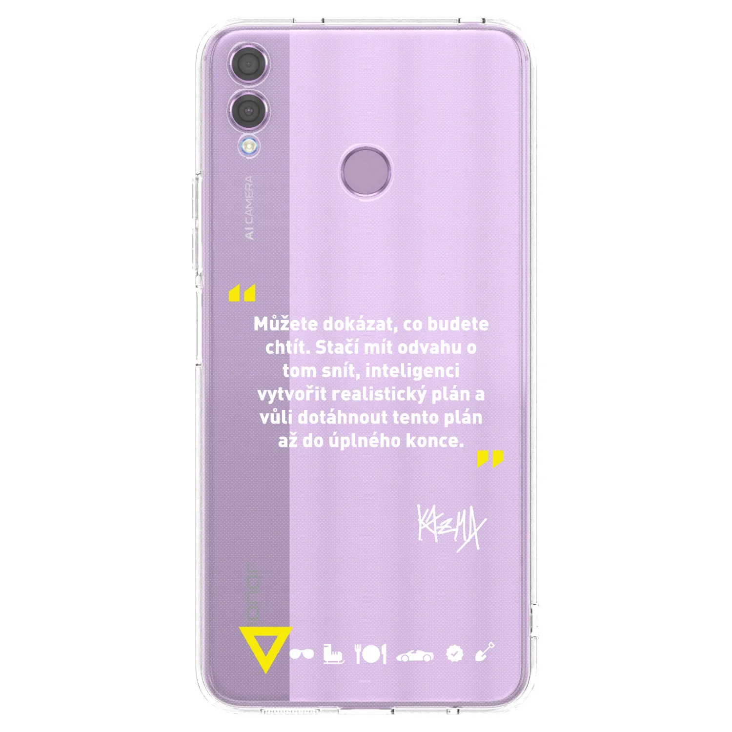 Picasee silikonový průhledný obal pro Honor 8X - Kazma - MŮŽETE DOKÁZAT, CO BUDETE CHTÍT