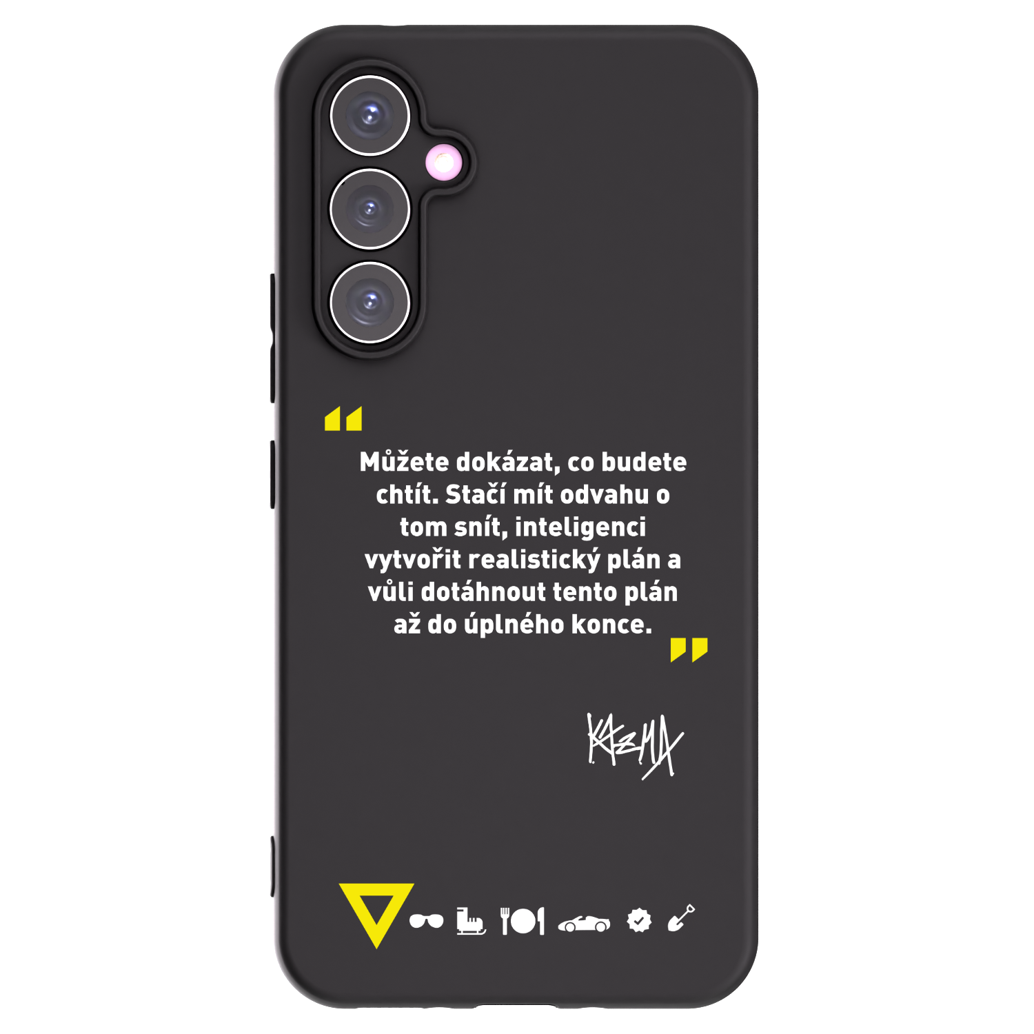 Picasee silikonový černý obal pro Samsung Galaxy A54 5G A546B - Kazma - MŮŽETE DOKÁZAT, CO BUDETE CHTÍT