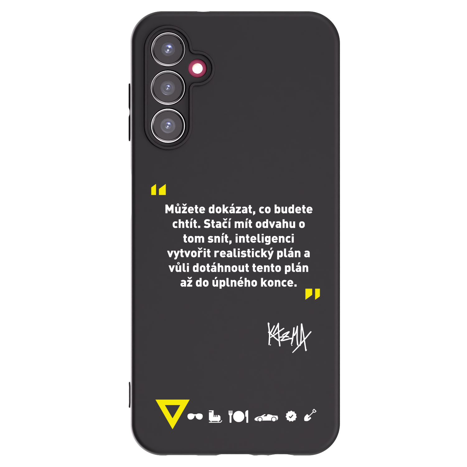 Picasee silikonový černý obal pro Samsung Galaxy A14 4G A145R - Kazma - MŮŽETE DOKÁZAT, CO BUDETE CHTÍT