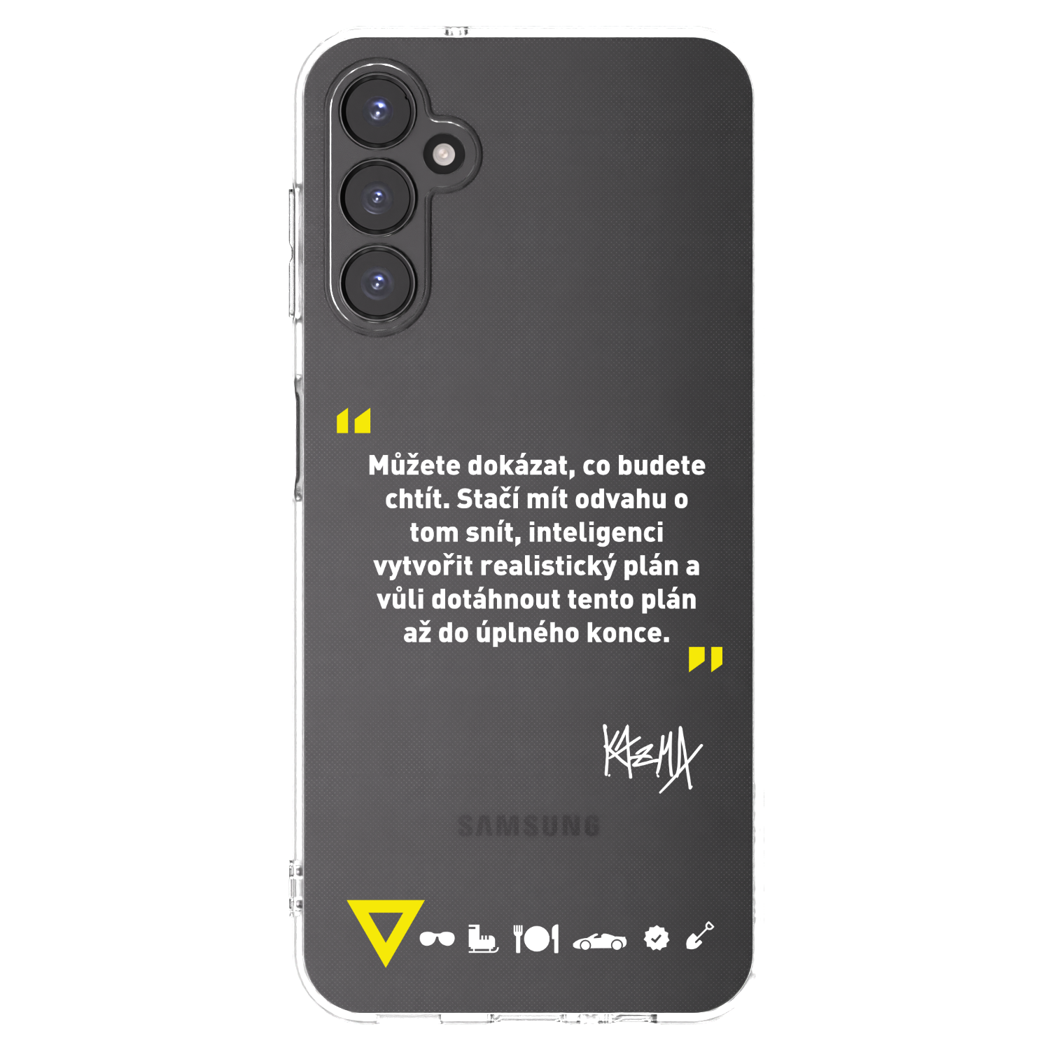 Picasee silikonový průhledný obal pro Samsung Galaxy A14 5G A146P - Kazma - MŮŽETE DOKÁZAT, CO BUDETE CHTÍT
