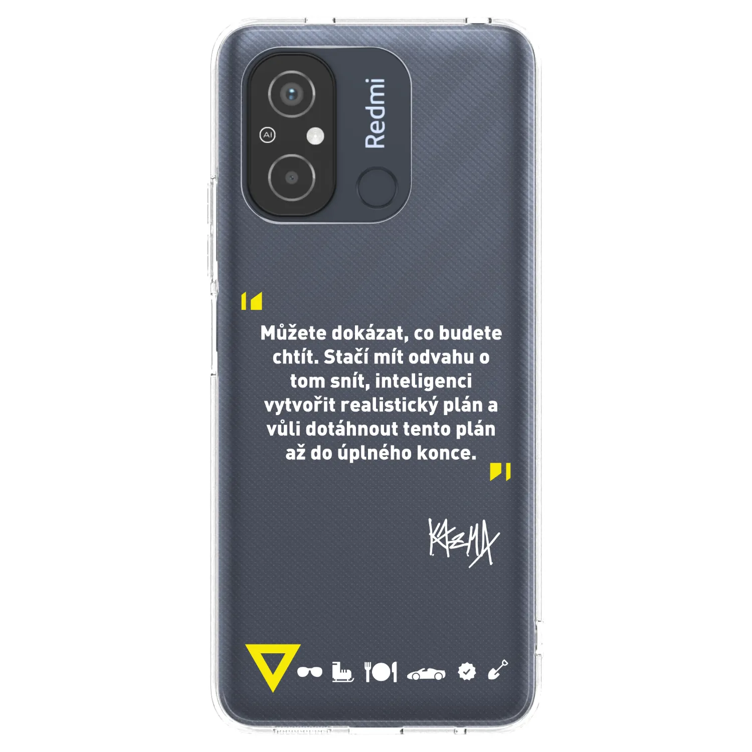 Picasee silikonový průhledný obal pro Xiaomi Redmi 12C - Kazma - MŮŽETE DOKÁZAT, CO BUDETE CHTÍT