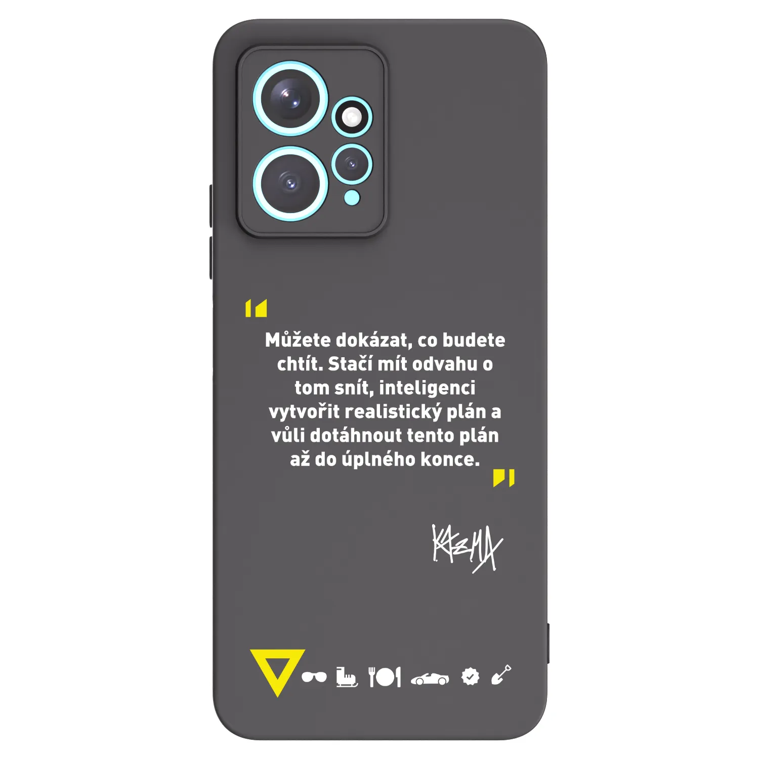 Picasee silikonový černý obal pro Xiaomi Redmi Note 12 4G - Kazma - MŮŽETE DOKÁZAT, CO BUDETE CHTÍT