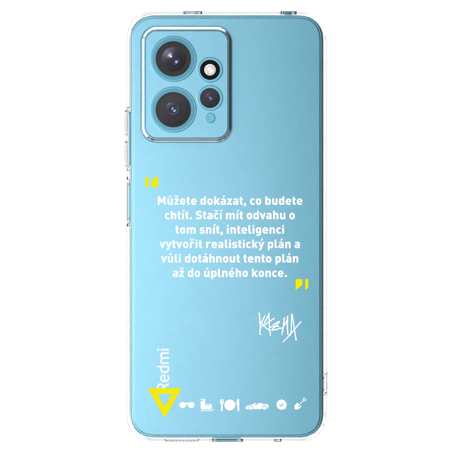 Picasee silikonový průhledný obal pro Xiaomi Redmi Note 12 4G - Kazma - MŮŽETE DOKÁZAT, CO BUDETE CHTÍT