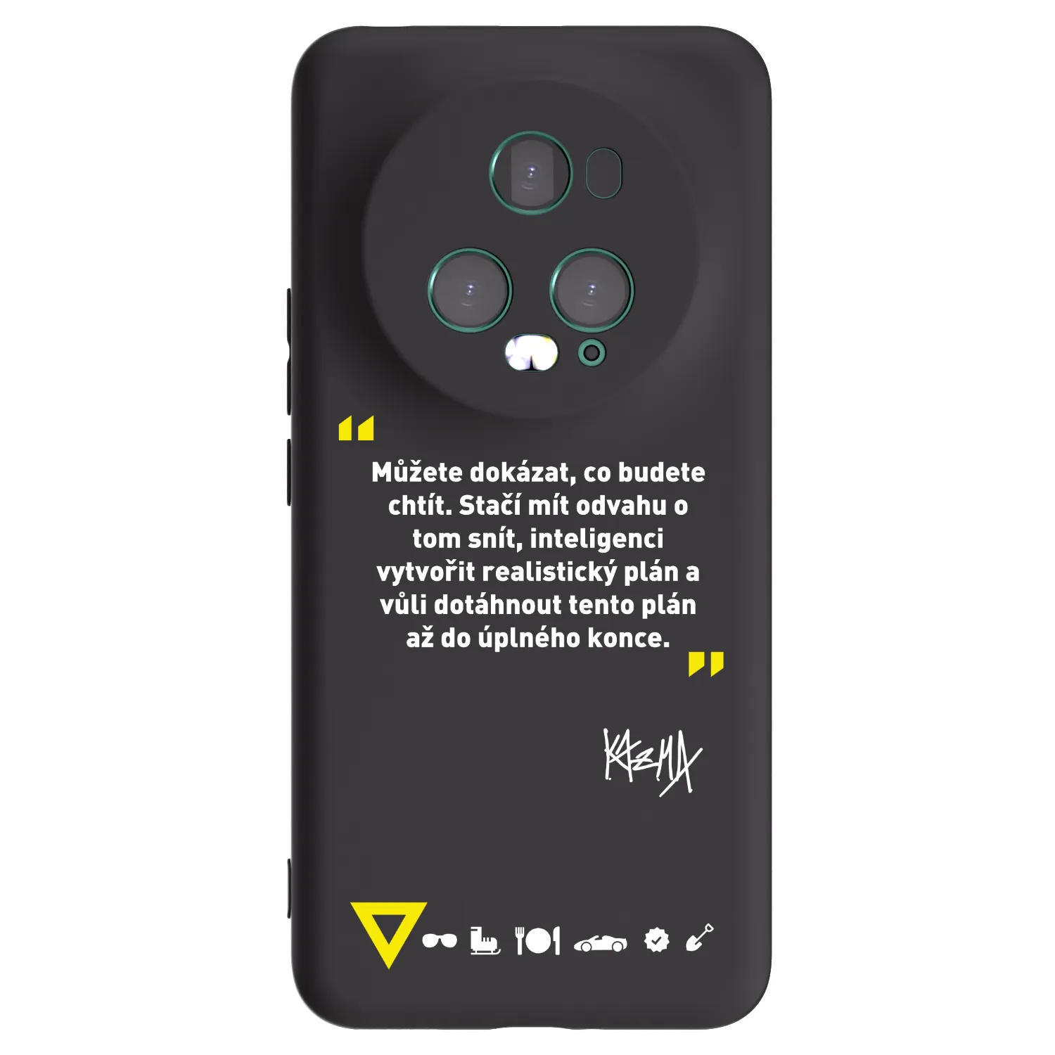 Picasee silikonový černý obal pro Honor Magic5 Pro - Kazma - MŮŽETE DOKÁZAT, CO BUDETE CHTÍT