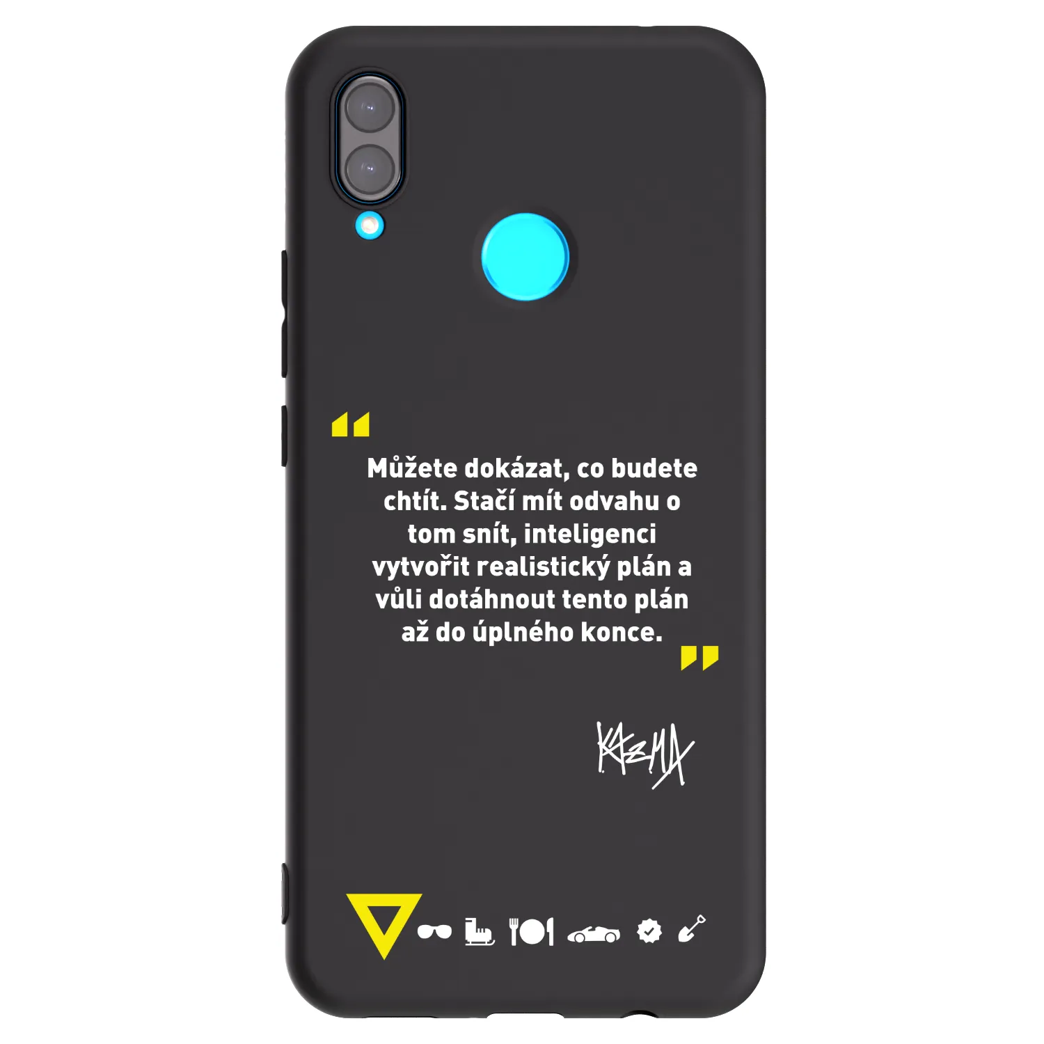 Picasee silikonový černý obal pro Huawei Nova 3 - Kazma - MŮŽETE DOKÁZAT, CO BUDETE CHTÍT