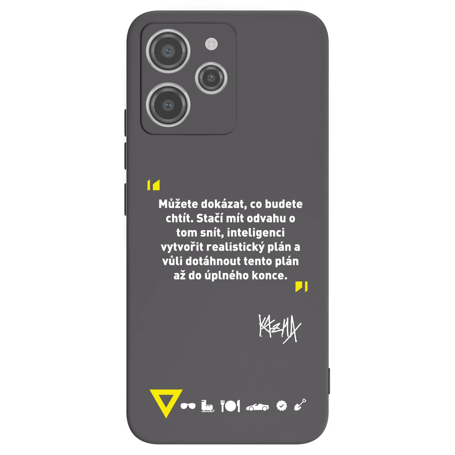 Picasee silikonový černý obal pro Xiaomi Redmi 12 4G - Kazma - MŮŽETE DOKÁZAT, CO BUDETE CHTÍT