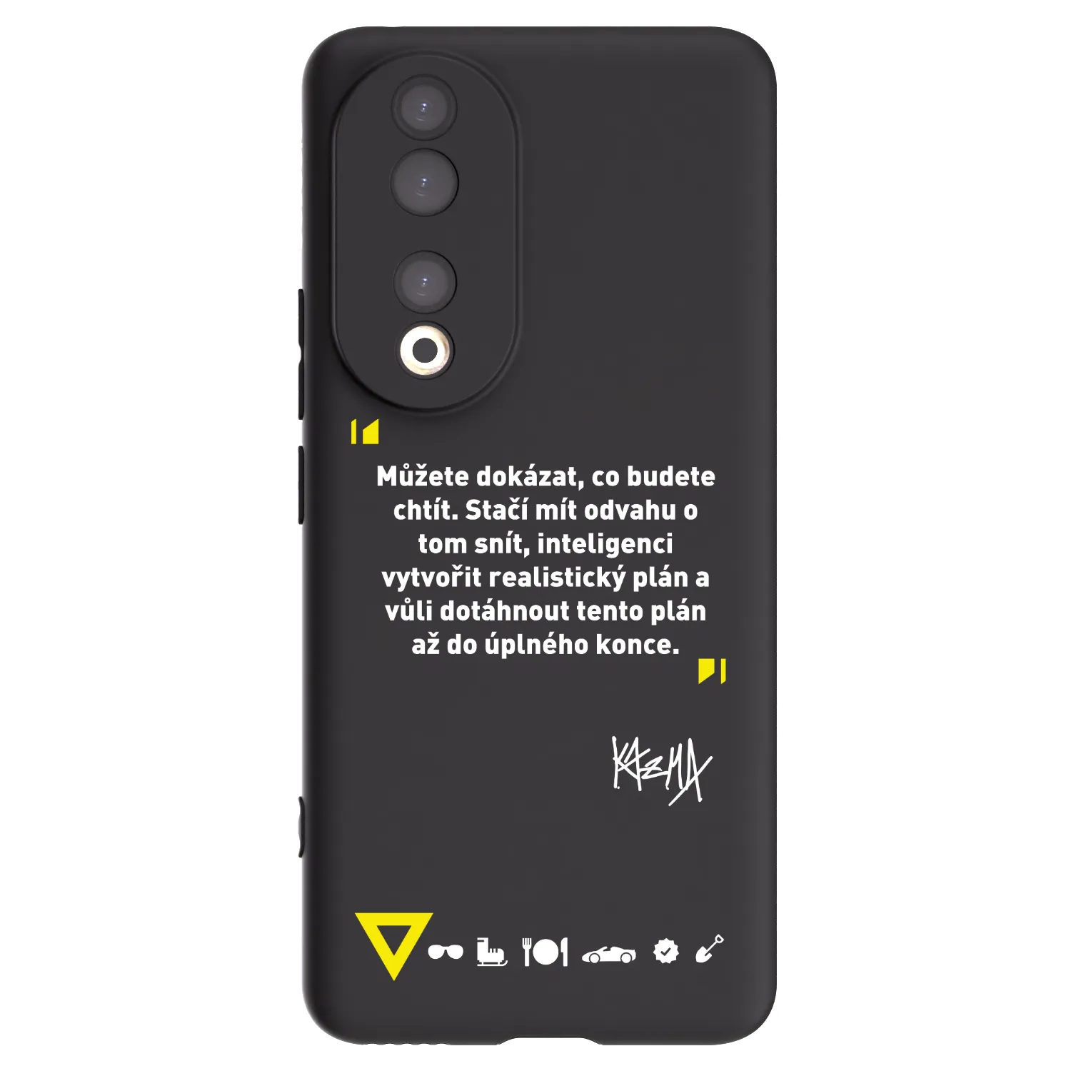 Picasee silikonový černý obal pro Honor 90 5G - Kazma - MŮŽETE DOKÁZAT, CO BUDETE CHTÍT