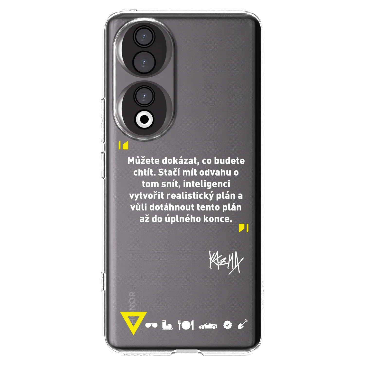 Picasee silikonový průhledný obal pro Honor 90 5G - Kazma - MŮŽETE DOKÁZAT, CO BUDETE CHTÍT