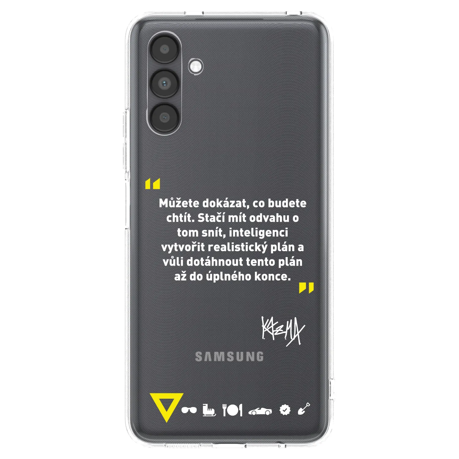 Picasee silikonový průhledný obal pro Samsung Galaxy A04s A047F - Kazma - MŮŽETE DOKÁZAT, CO BUDETE CHTÍT