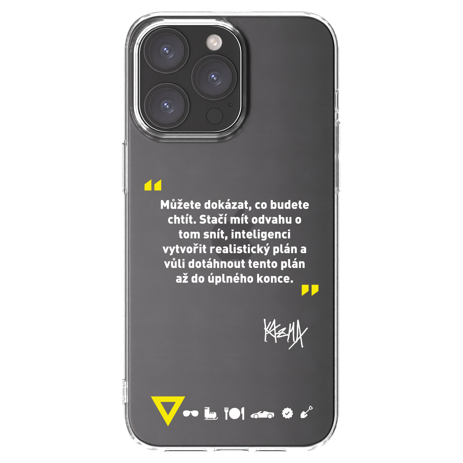 Picasee silikonový průhledný obal pro Apple iPhone 15 Pro Max - Kazma - MŮŽETE DOKÁZAT, CO BUDETE CHTÍT