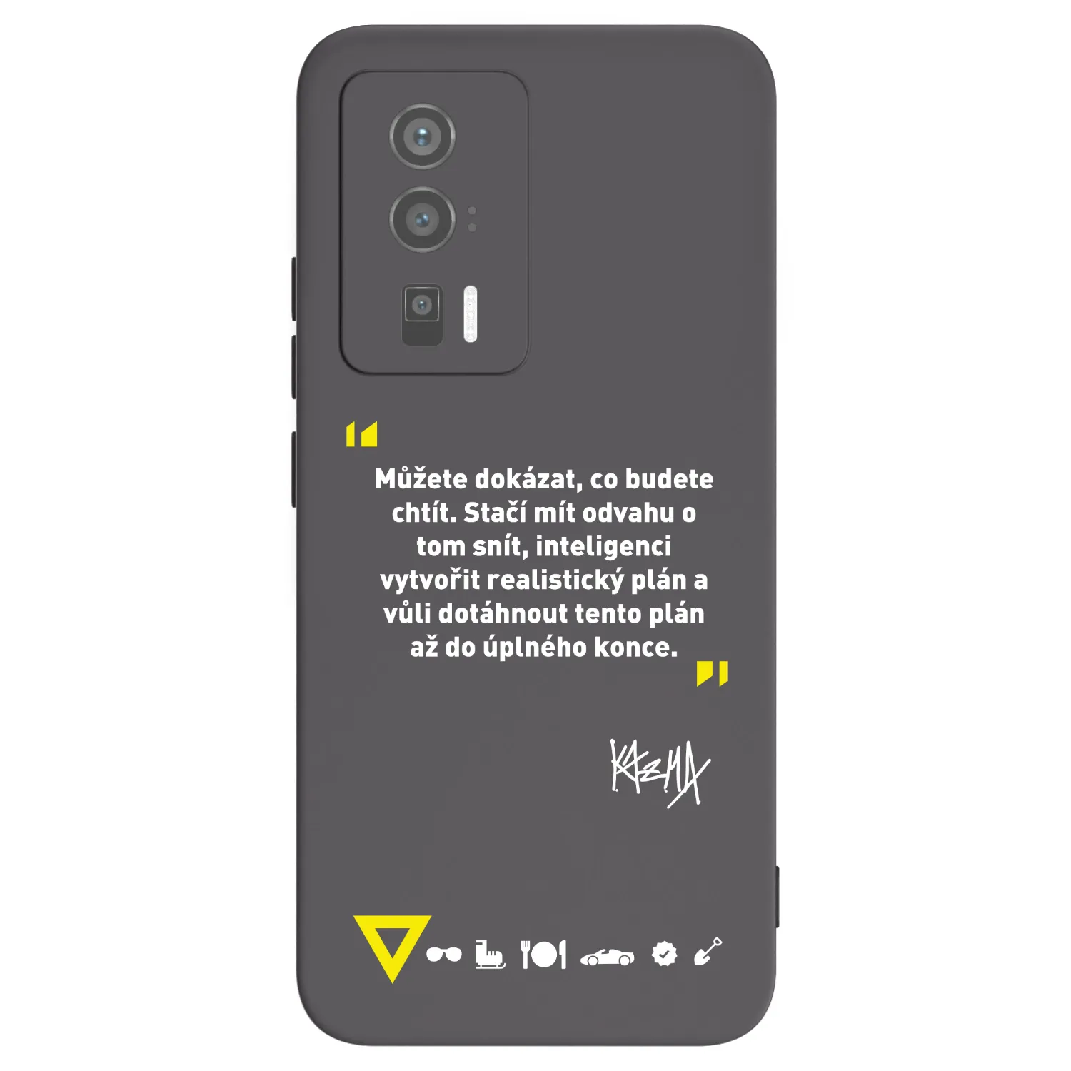 Picasee silikonový černý obal pro Xiaomi Poco F5 Pro 5G - Kazma - MŮŽETE DOKÁZAT, CO BUDETE CHTÍT