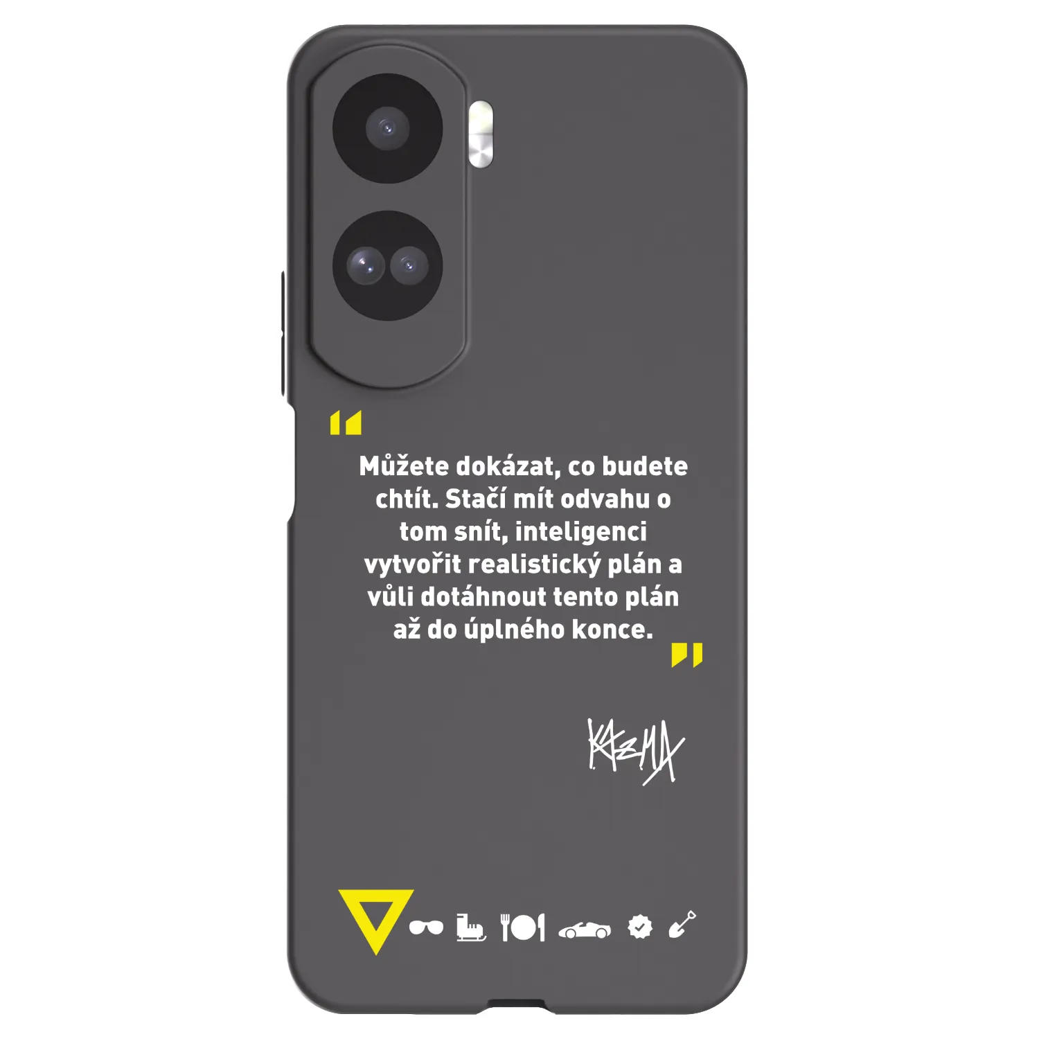 Picasee silikonový černý obal pro Honor 90 Lite 5G - Kazma - MŮŽETE DOKÁZAT, CO BUDETE CHTÍT