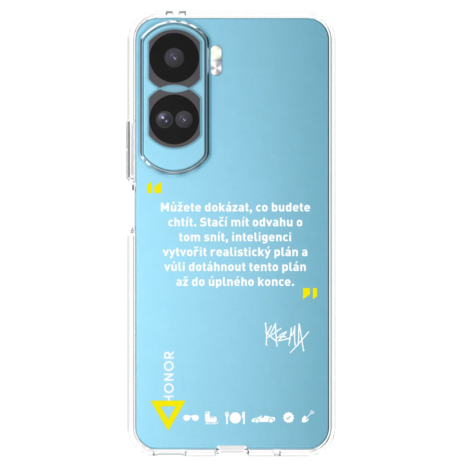 Picasee silikonový průhledný obal pro Honor 90 Lite 5G - Kazma - MŮŽETE DOKÁZAT, CO BUDETE CHTÍT