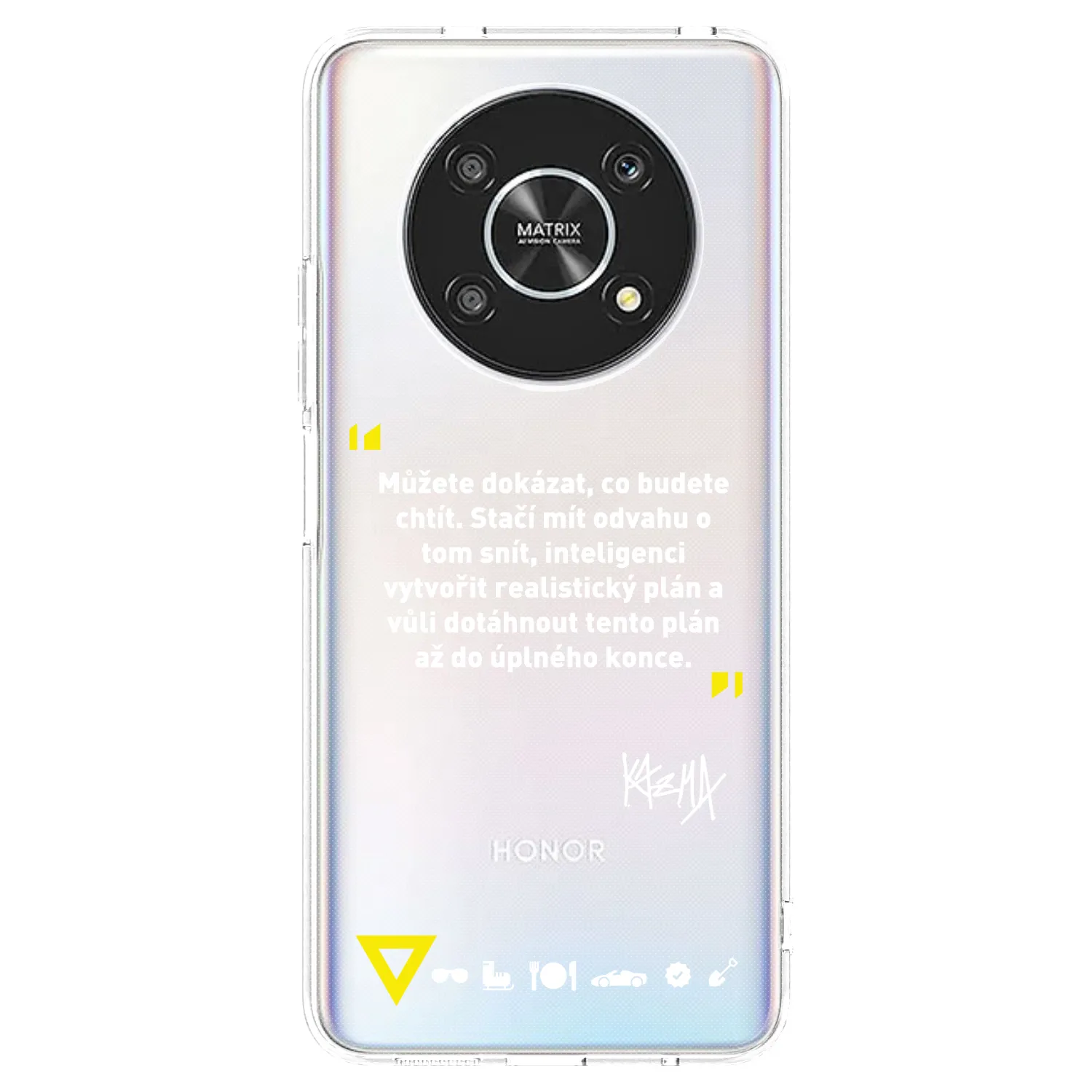 Picasee silikonový průhledný obal pro Honor Magic4 Lite 5G - Kazma - MŮŽETE DOKÁZAT, CO BUDETE CHTÍT