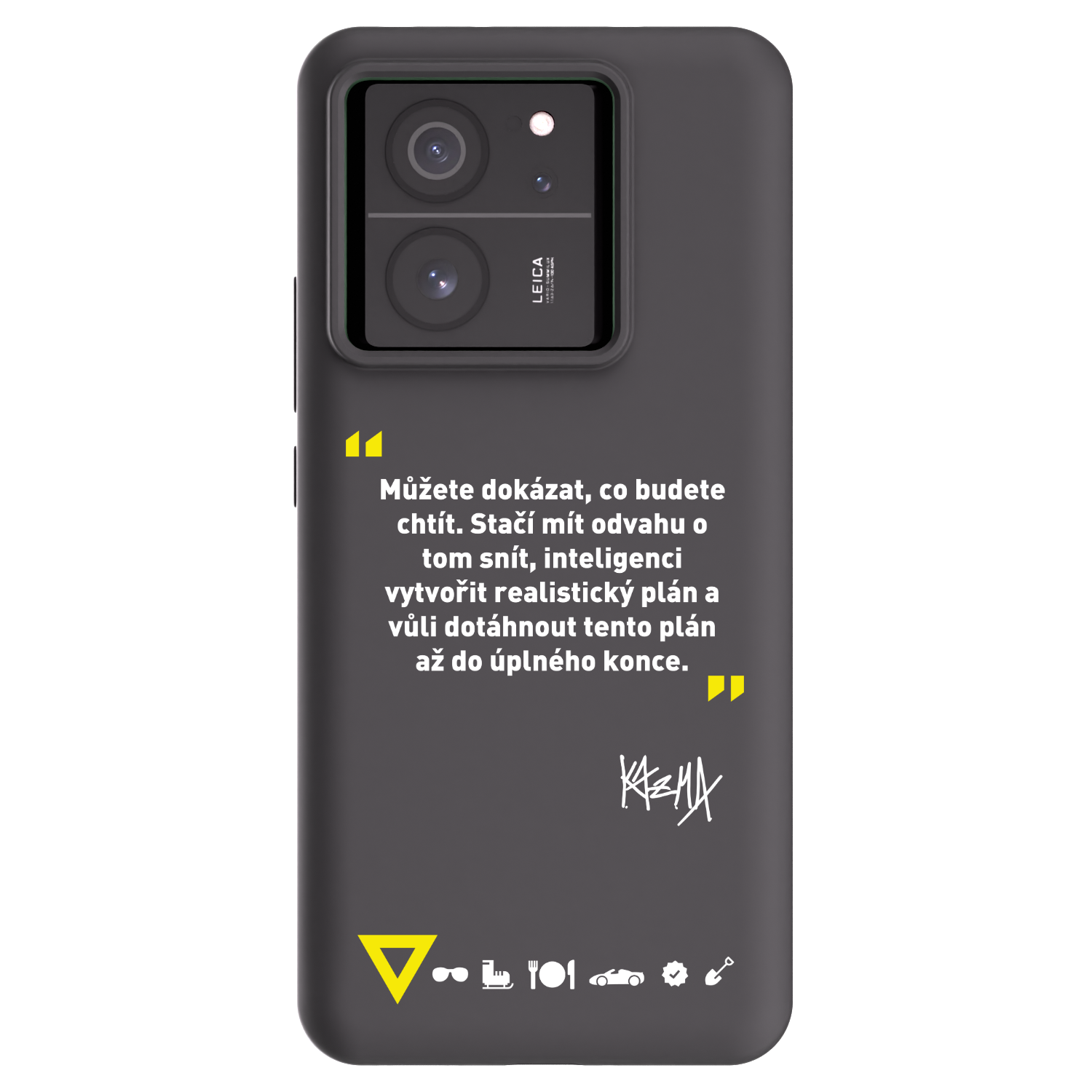 Picasee silikonový černý obal pro Xiaomi 13T - Kazma - MŮŽETE DOKÁZAT, CO BUDETE CHTÍT